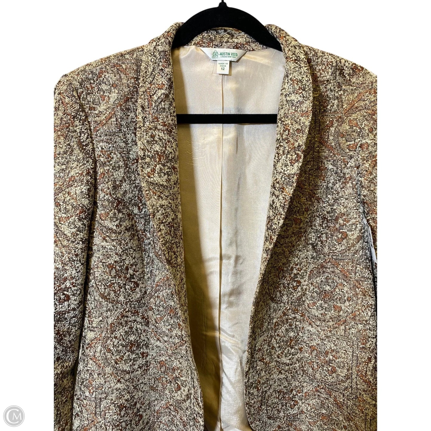 Blazer By Clothes Mentor In Brown, Size: 12