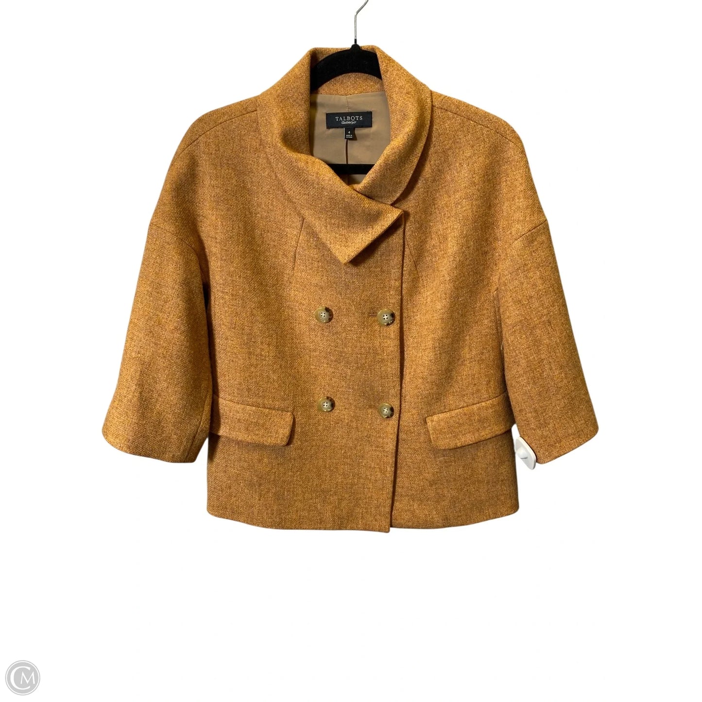 Jacket Moto By Talbots In Brown, Size: 4