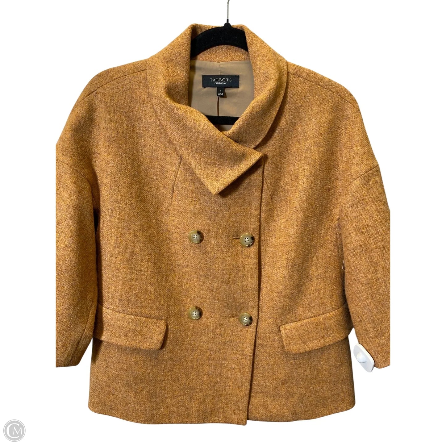 Jacket Moto By Talbots In Brown, Size: 4