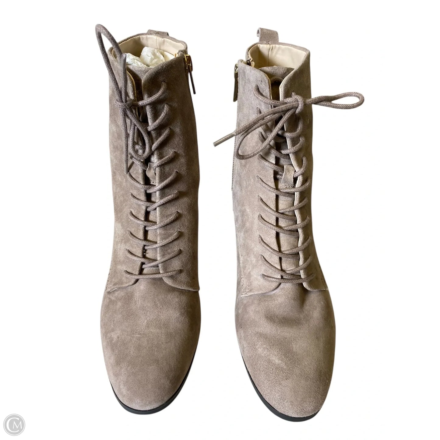 Boots Ankle Heels By Calvin Klein In Grey, Size: 11