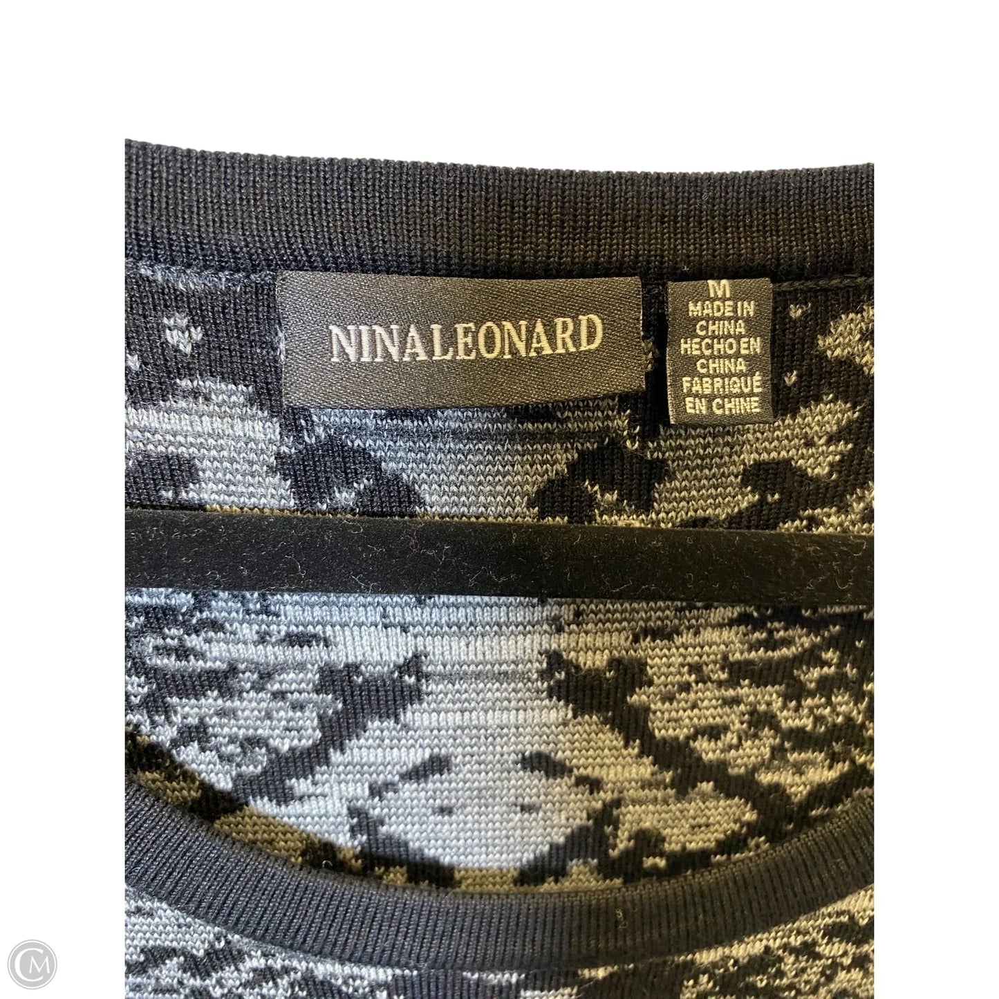 Dress Casual Midi By Clothes Mentor In Black & Grey, Size: M