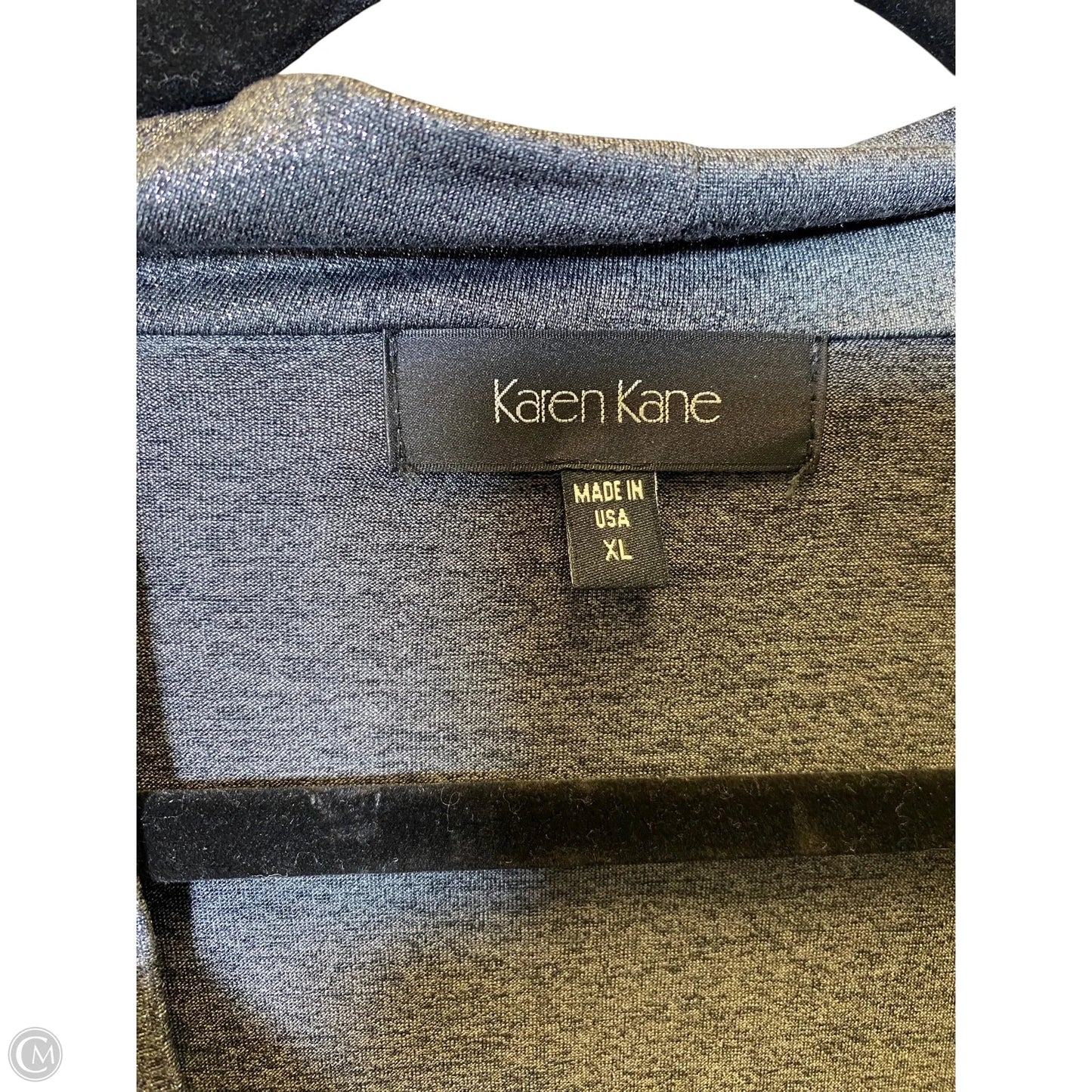 Top Long Sleeve By Karen Kane In Silver, Size: Xl