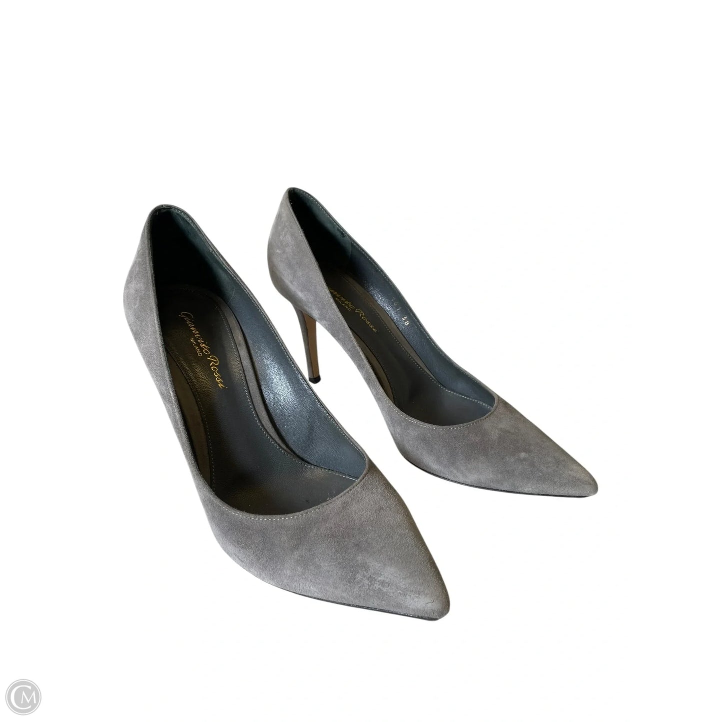 Shoes Heels Stiletto Designer By GIANVITO ROSSI In Grey, Size: 7.5