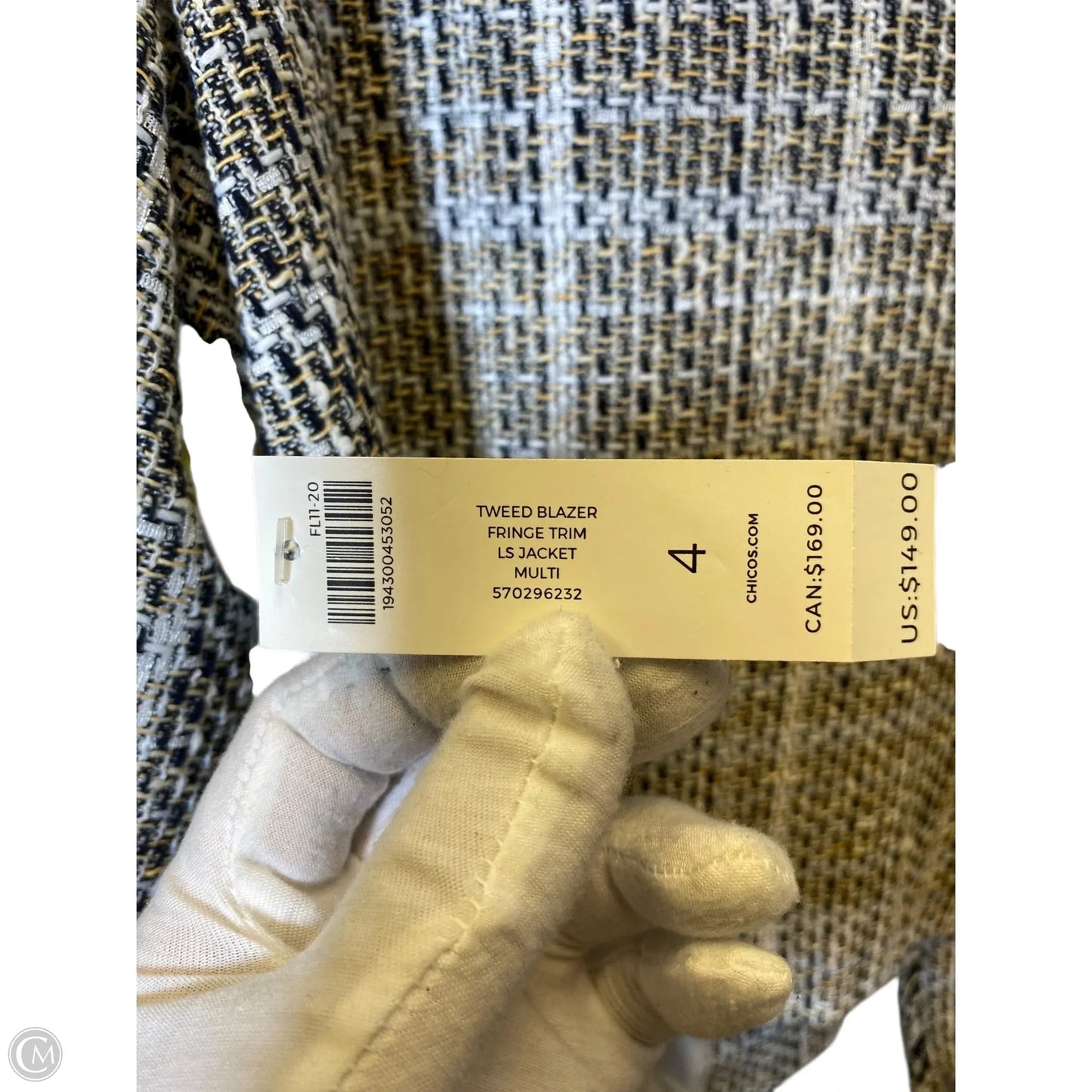 Jacket Moto By Chicos In Multi-colored, Size: Xxl