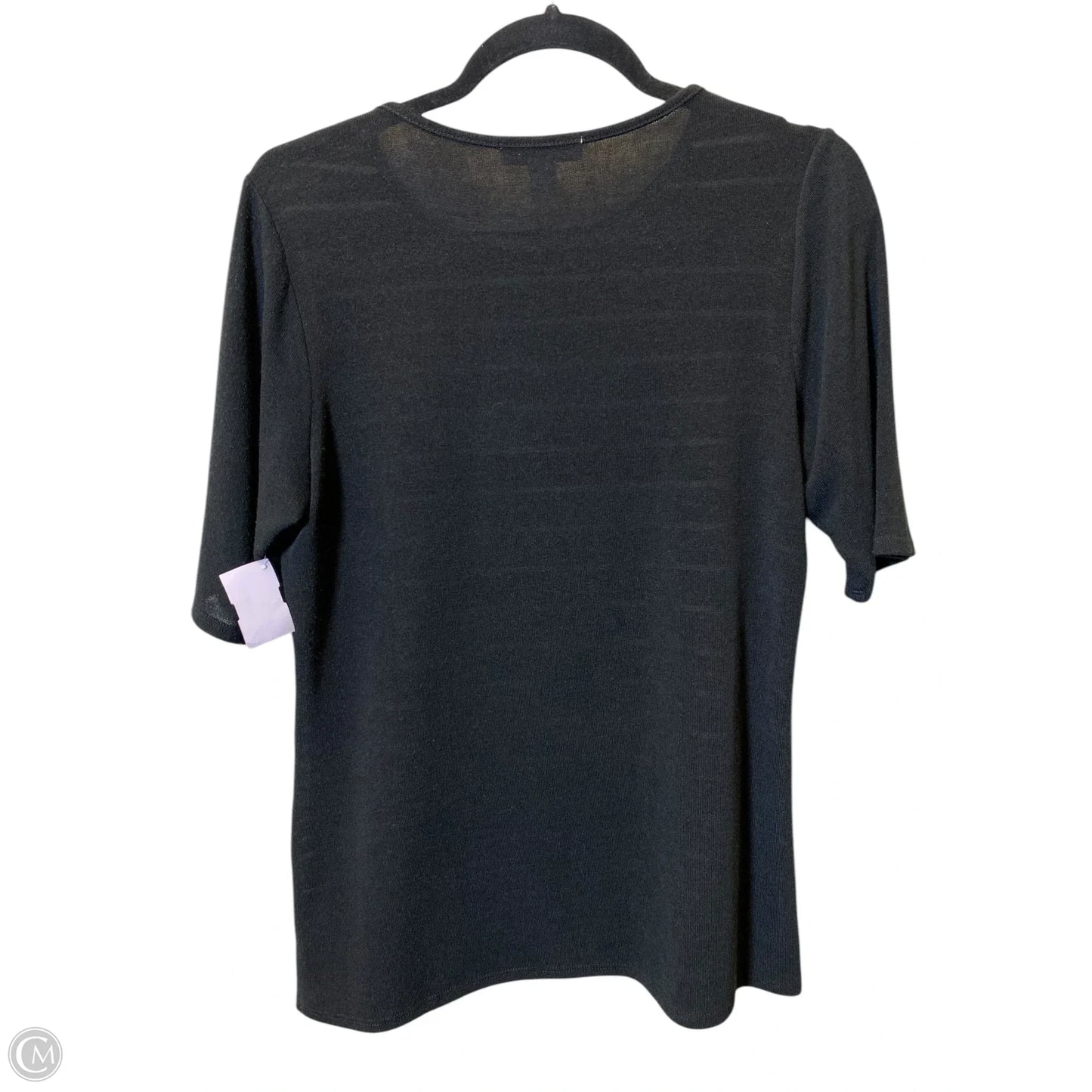 Blouse Short Sleeve By Coldwater Creek In Black & White, Size: S