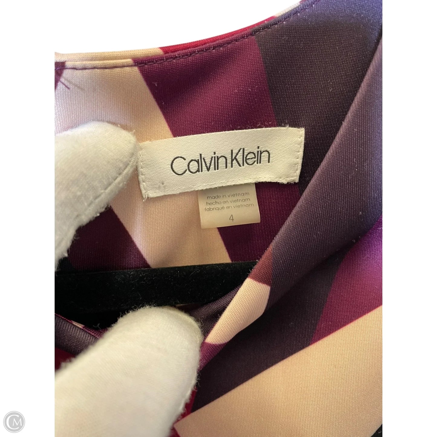 Dress Work By Calvin Klein In Multi-colored, Size: 4