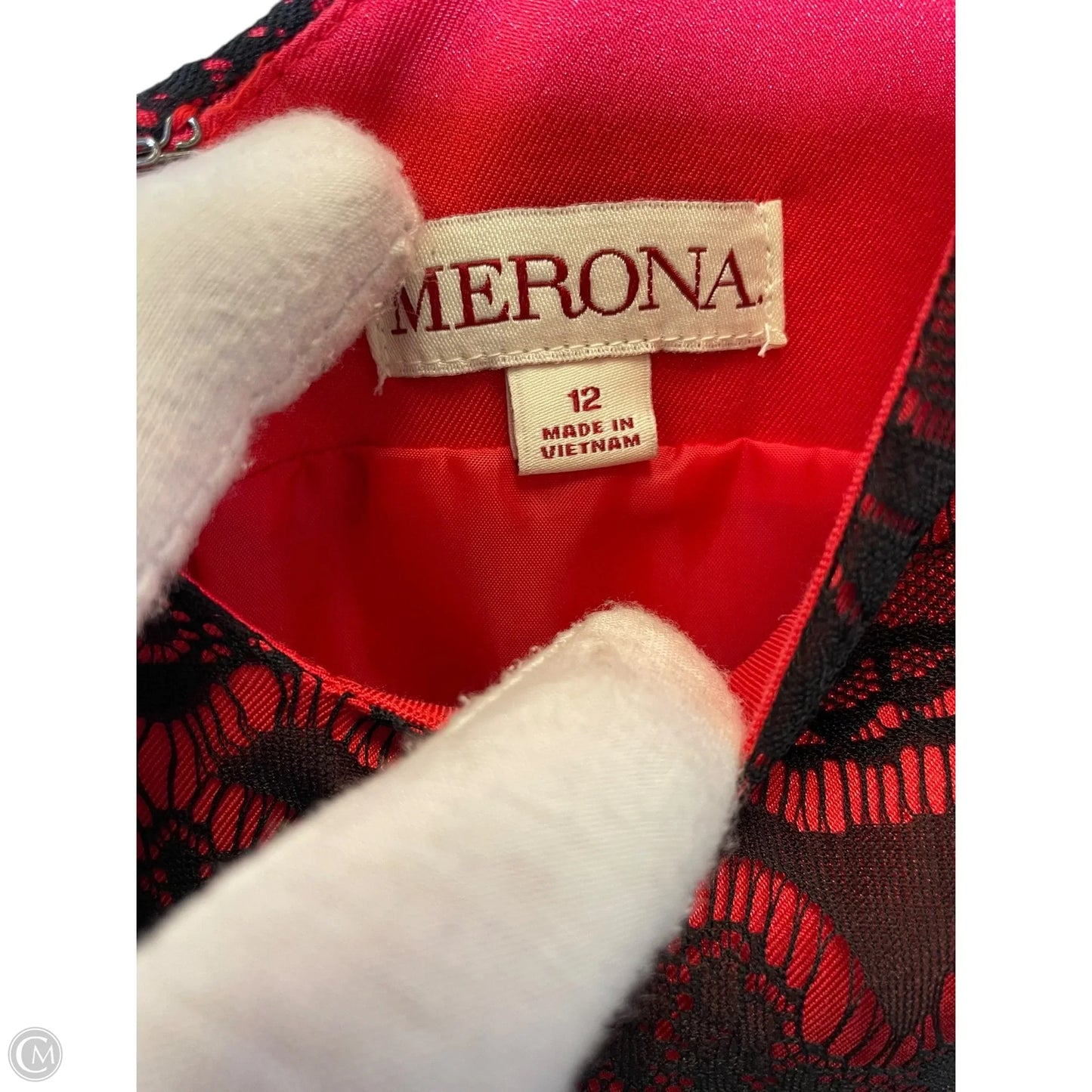 Dress Party Midi By Merona In Black & Red, Size: 12
