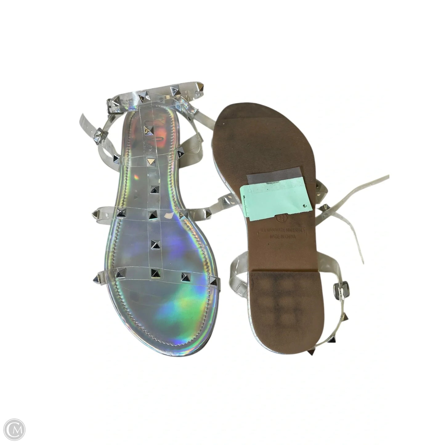 Sandals Flats By Lulus In Clear, Size: 8.5