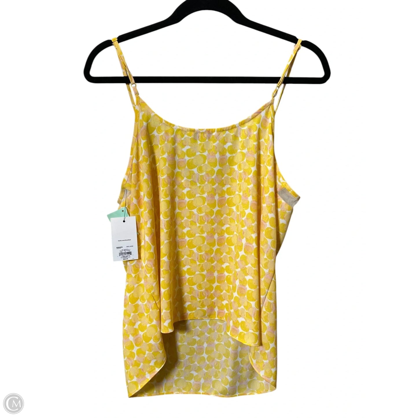 Top Sleeveless By Nine West In Yellow, Size: L