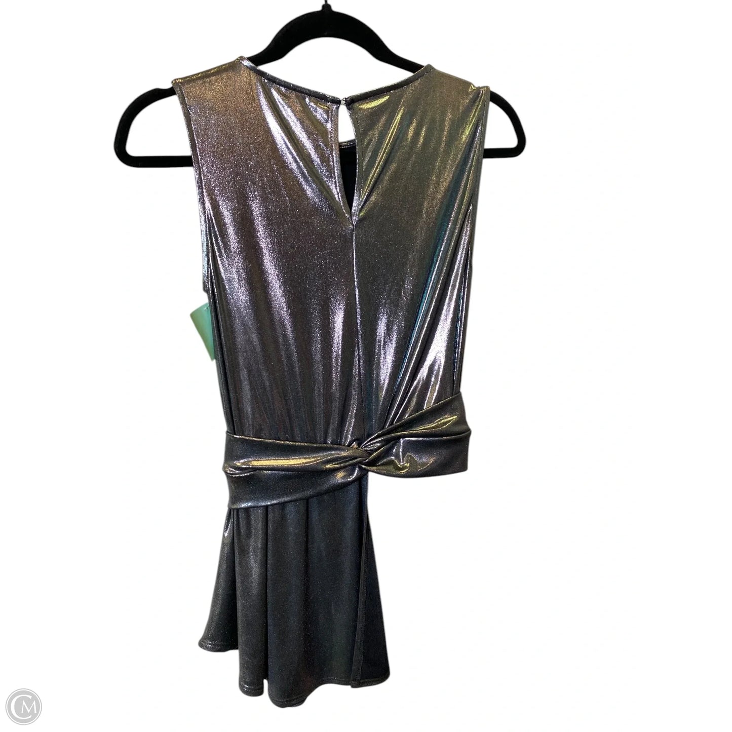 Top Sleeveless By Top Shop In Silver, Size: Xs