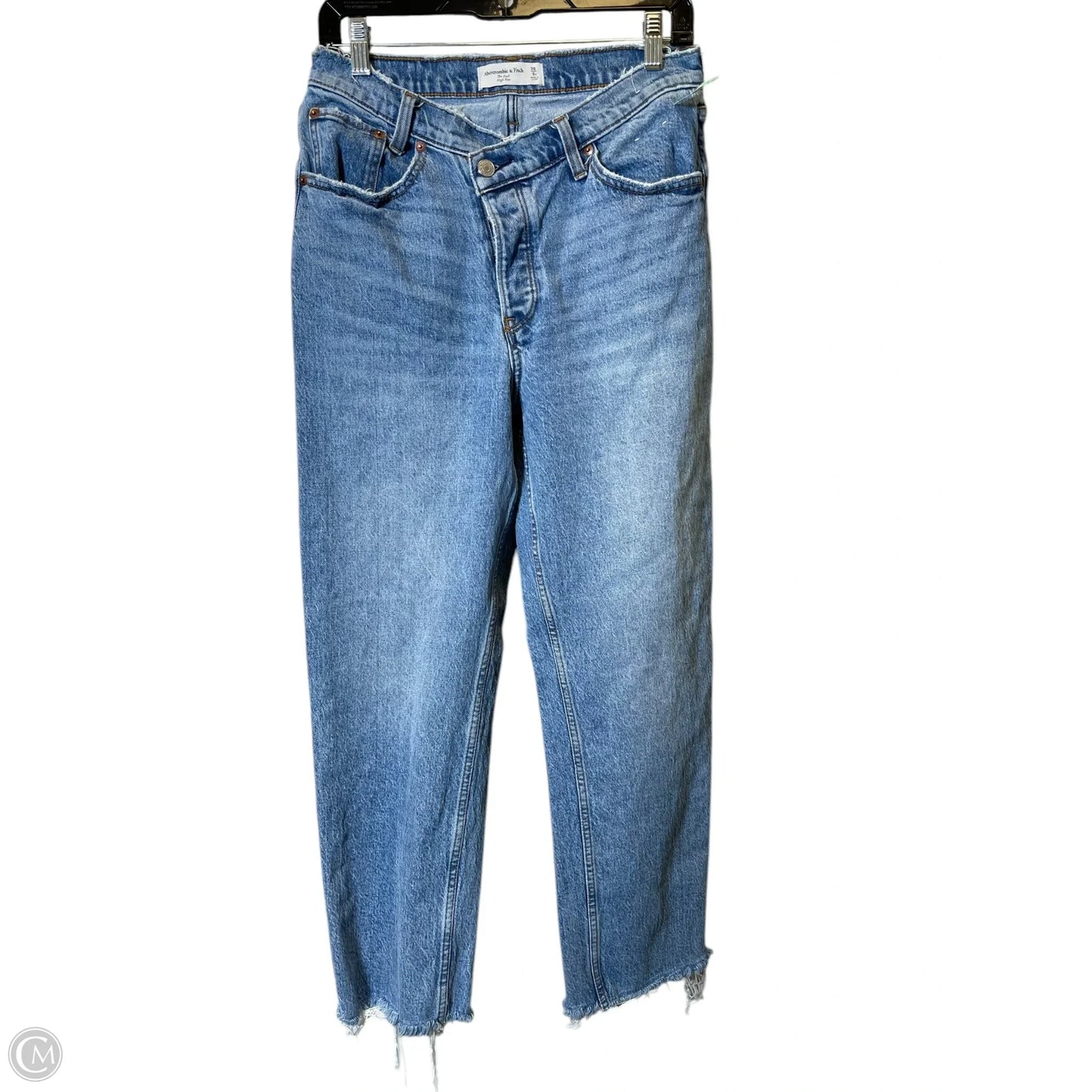 Jeans Straight By Abercrombie And Fitch In Blue Denim, Size: 6