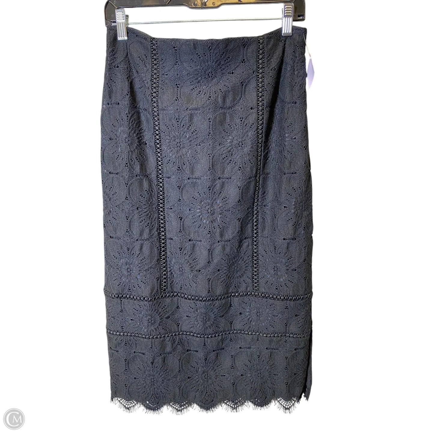 Skirt Midi By Banana Republic In Black, Size: 6