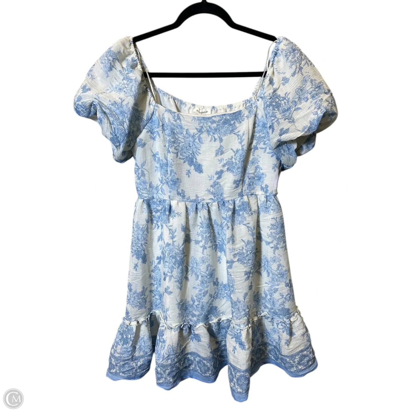 Dress Casual Short By Blu Pepper In Blue & White, Size: M