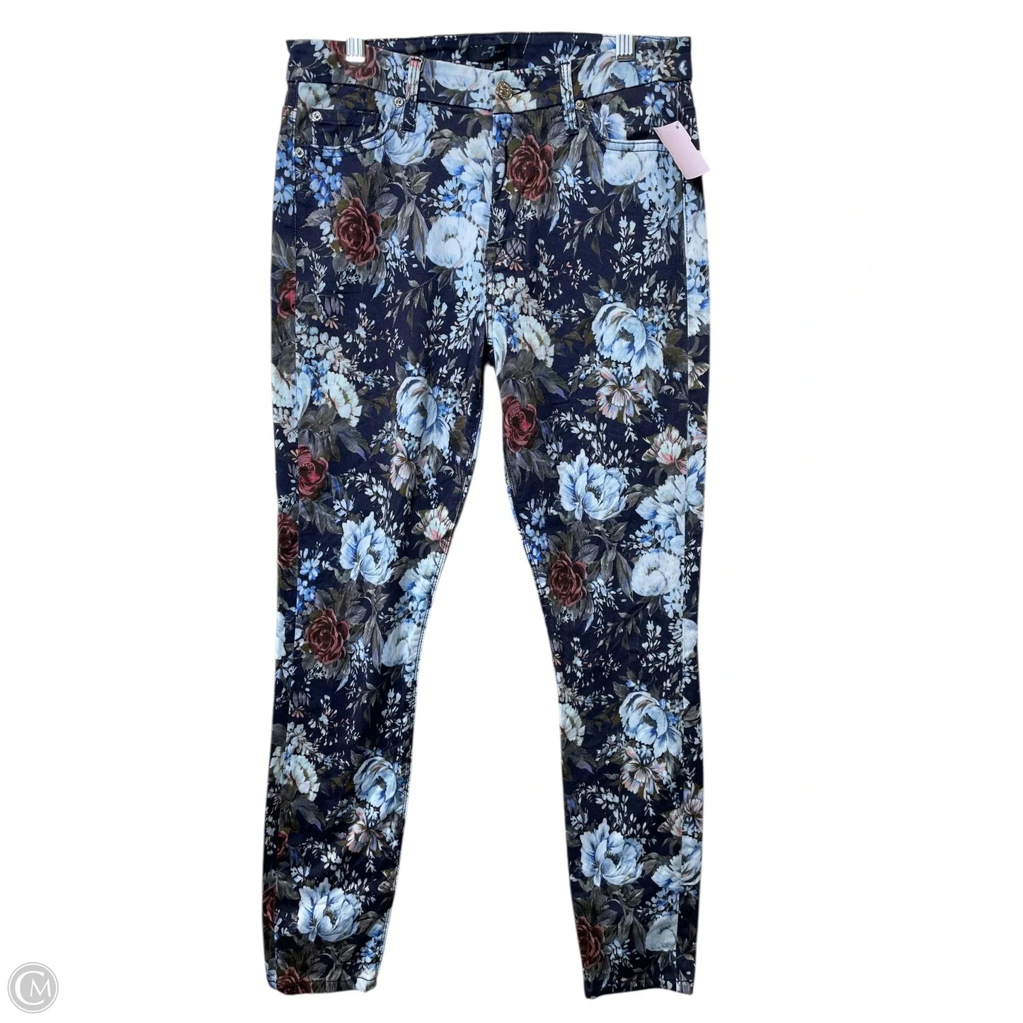 Jeans Skinny By 7 For All Mankind In Floral Print, Size: 6