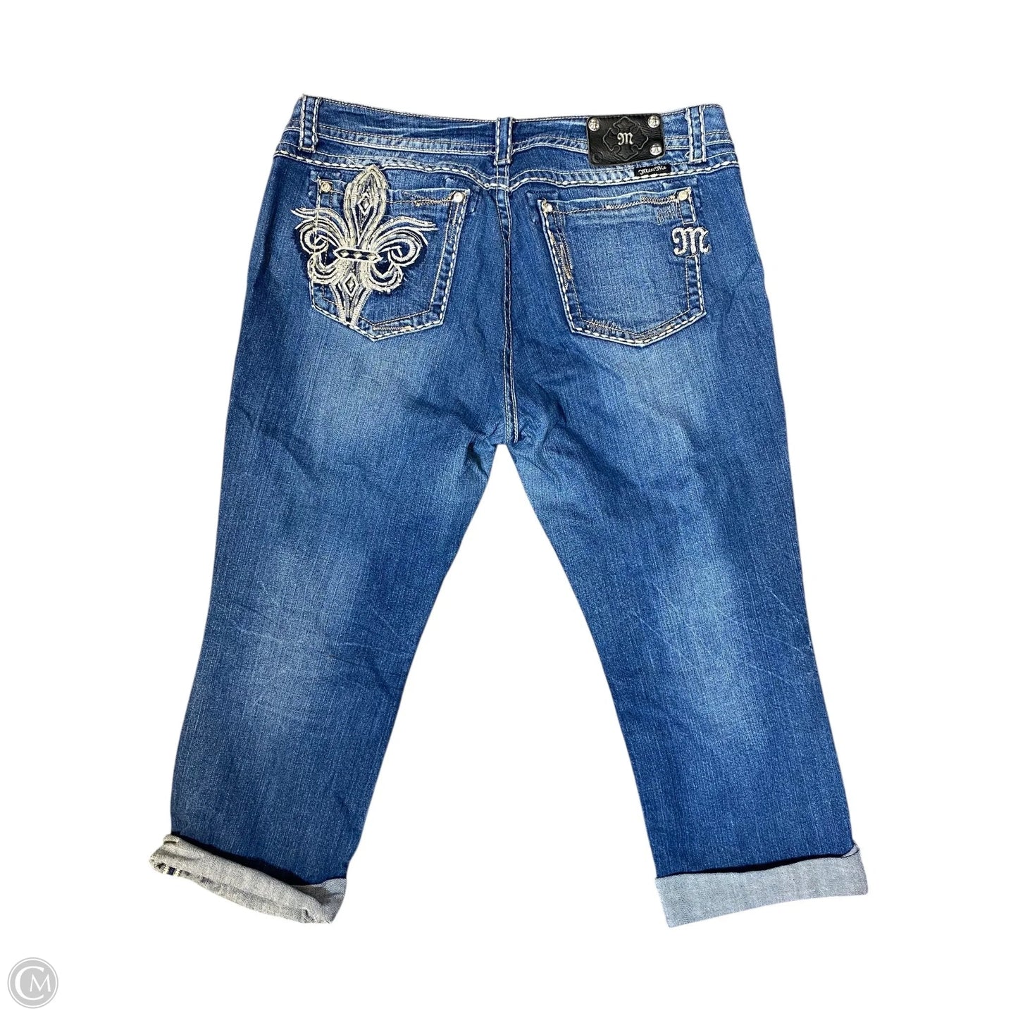 Jeans Cropped By Miss Me In Blue, Size: 22