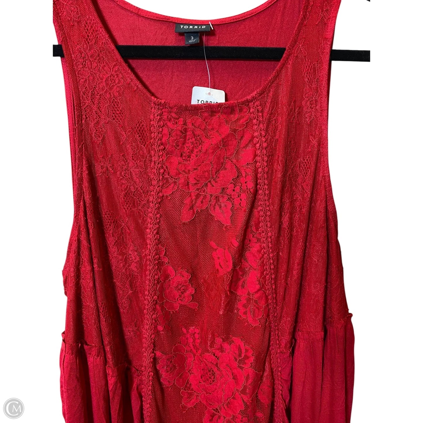Top Sleeveless By Torrid In Red, Size: 3x