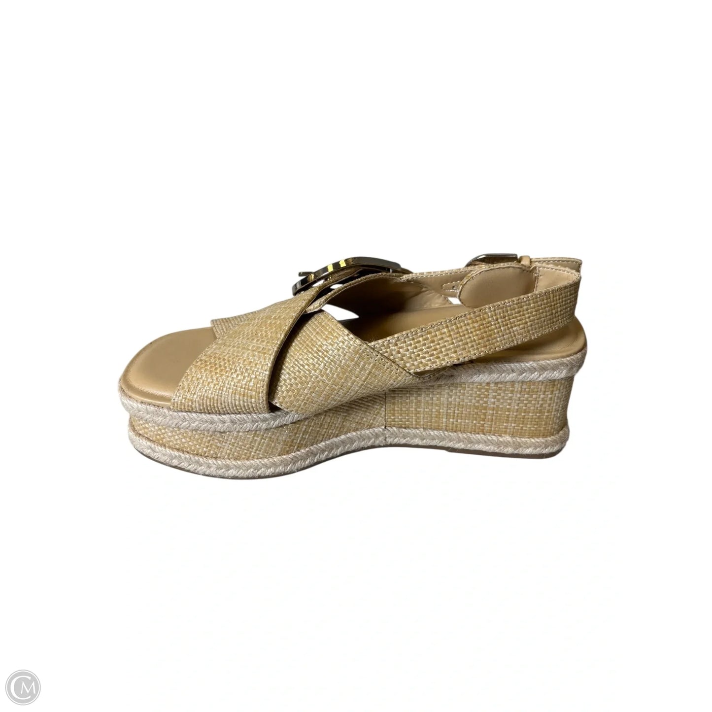 Sandals Heels Wedge By Marc Fisher In Beige, Size: 6