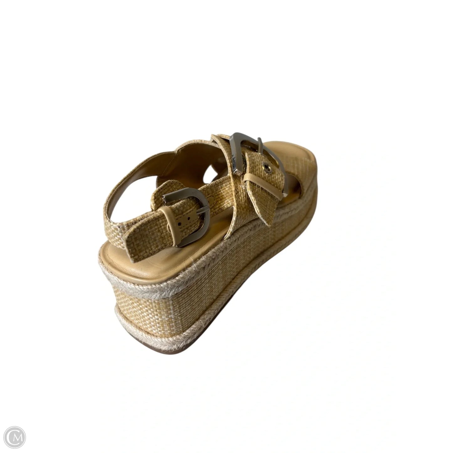 Sandals Heels Wedge By Marc Fisher In Beige, Size: 6