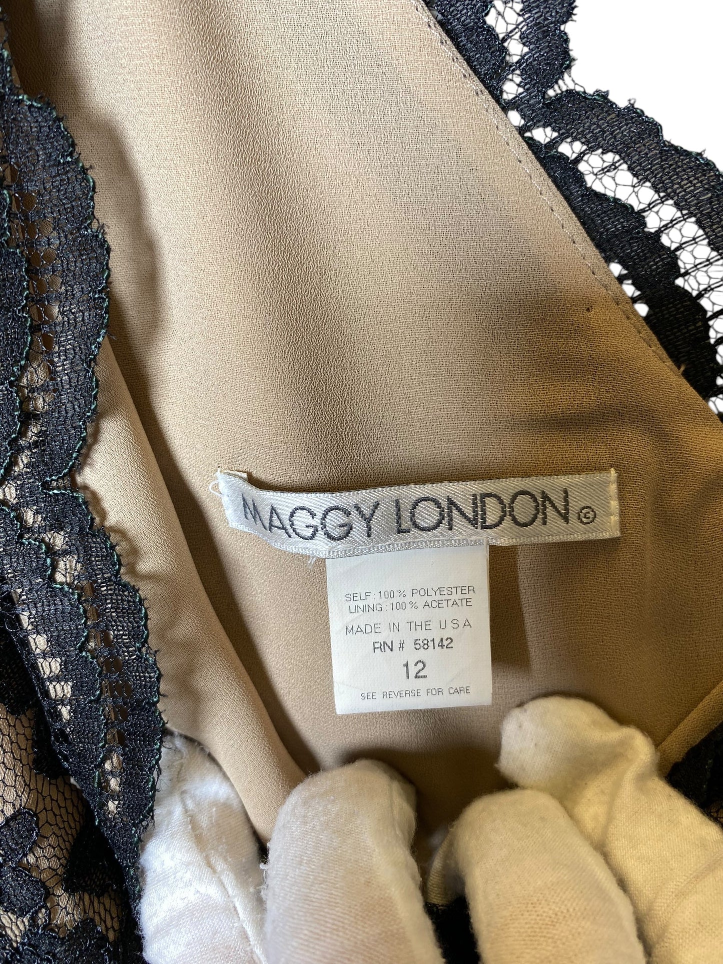 Dress Party Midi By Maggy London In Black, Size: L