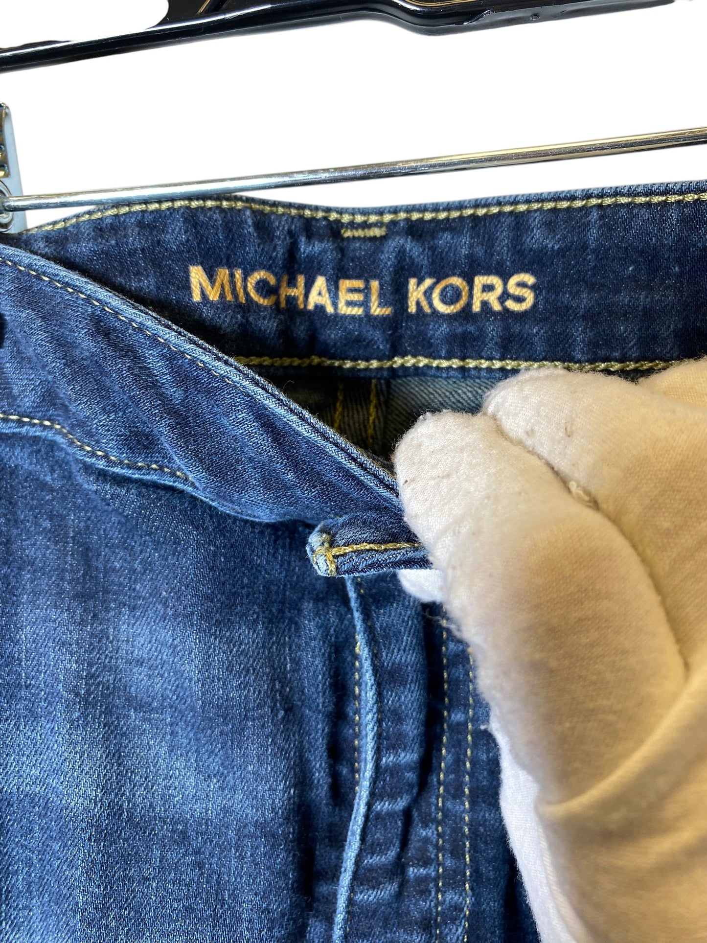 Jacket Designer By Michael Kors In Blue, Size: 12