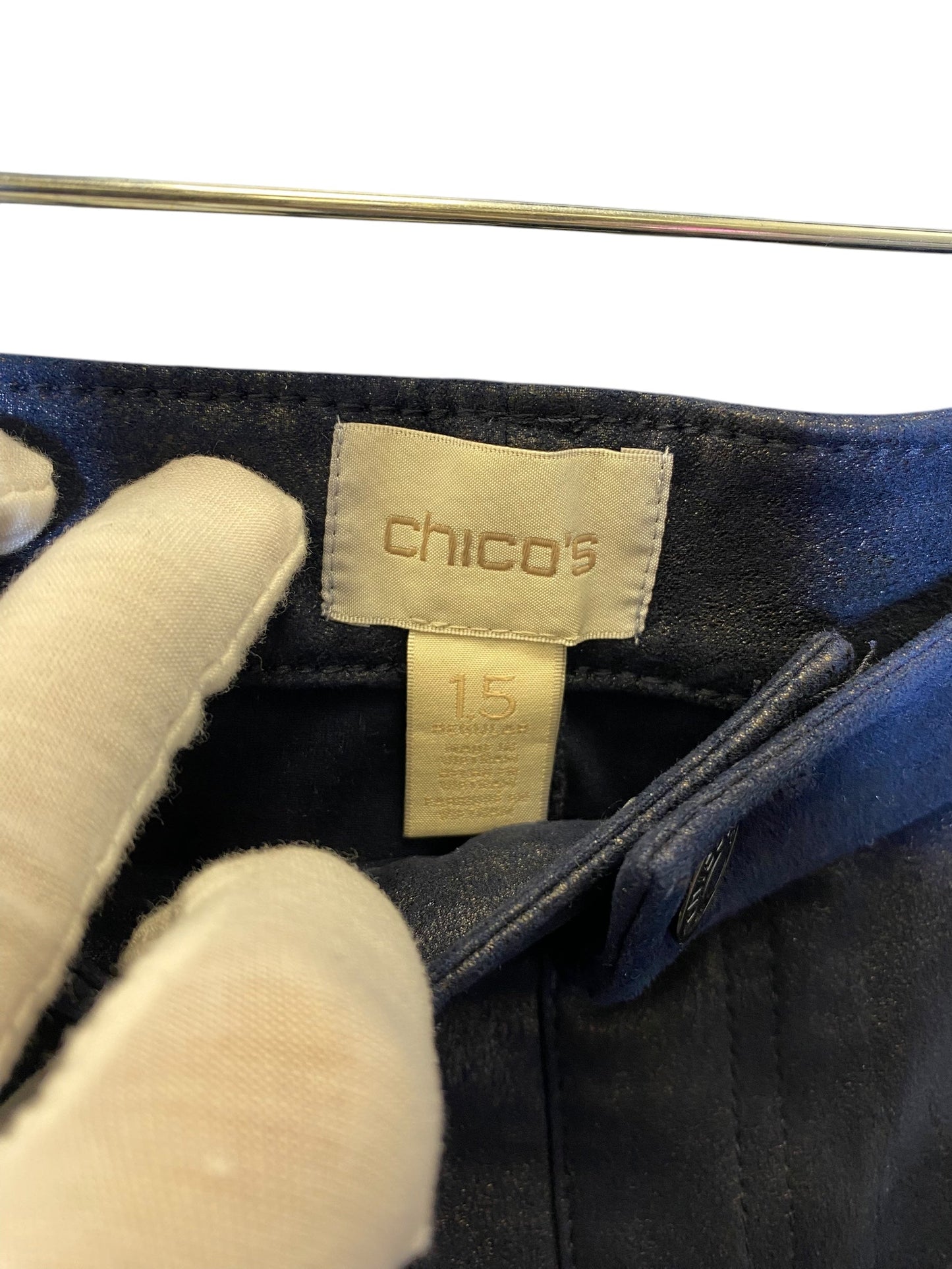 Pants Leggings By Chicos In Navy, Size: M