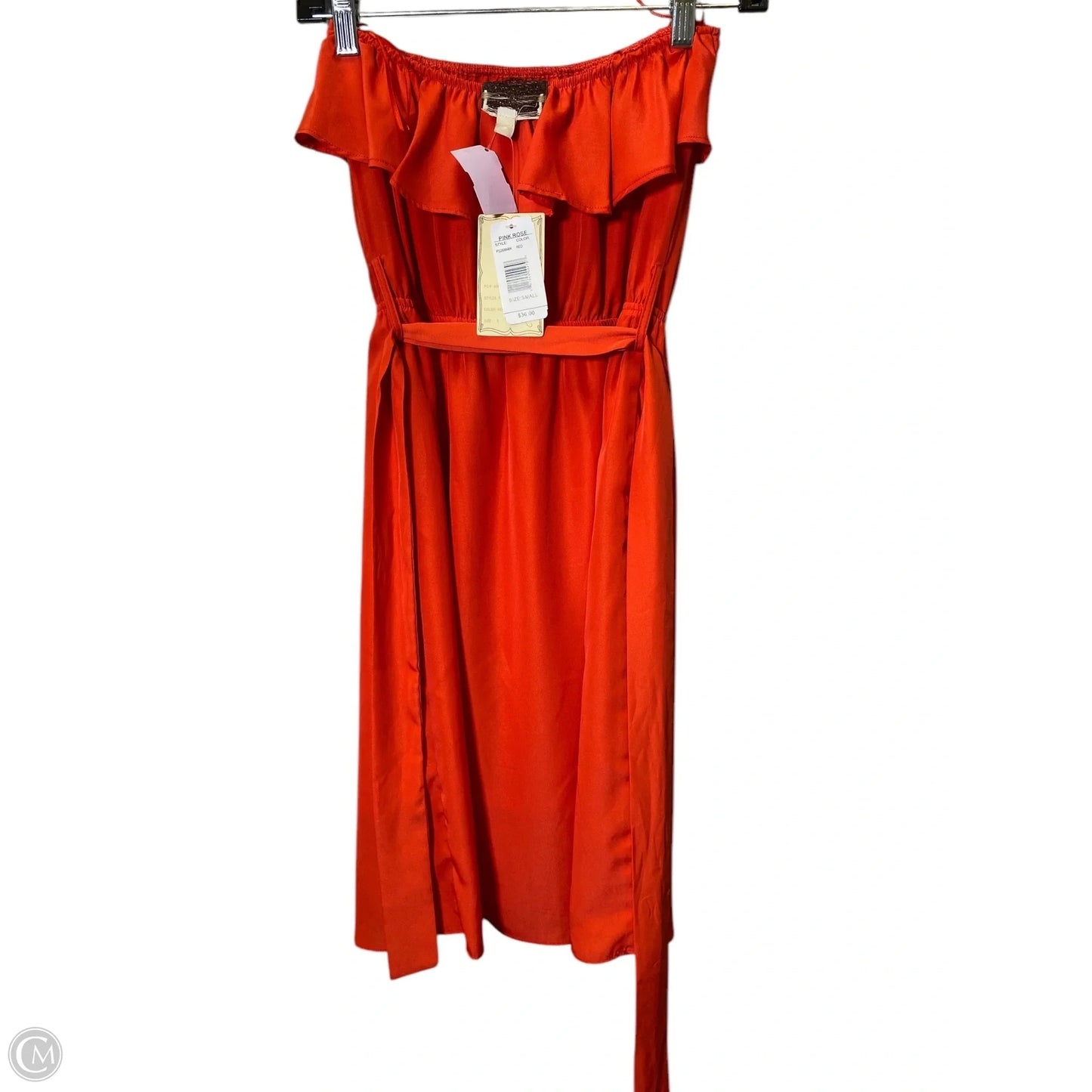 Dress Casual Short By Pink Rose In Orange, Size: S
