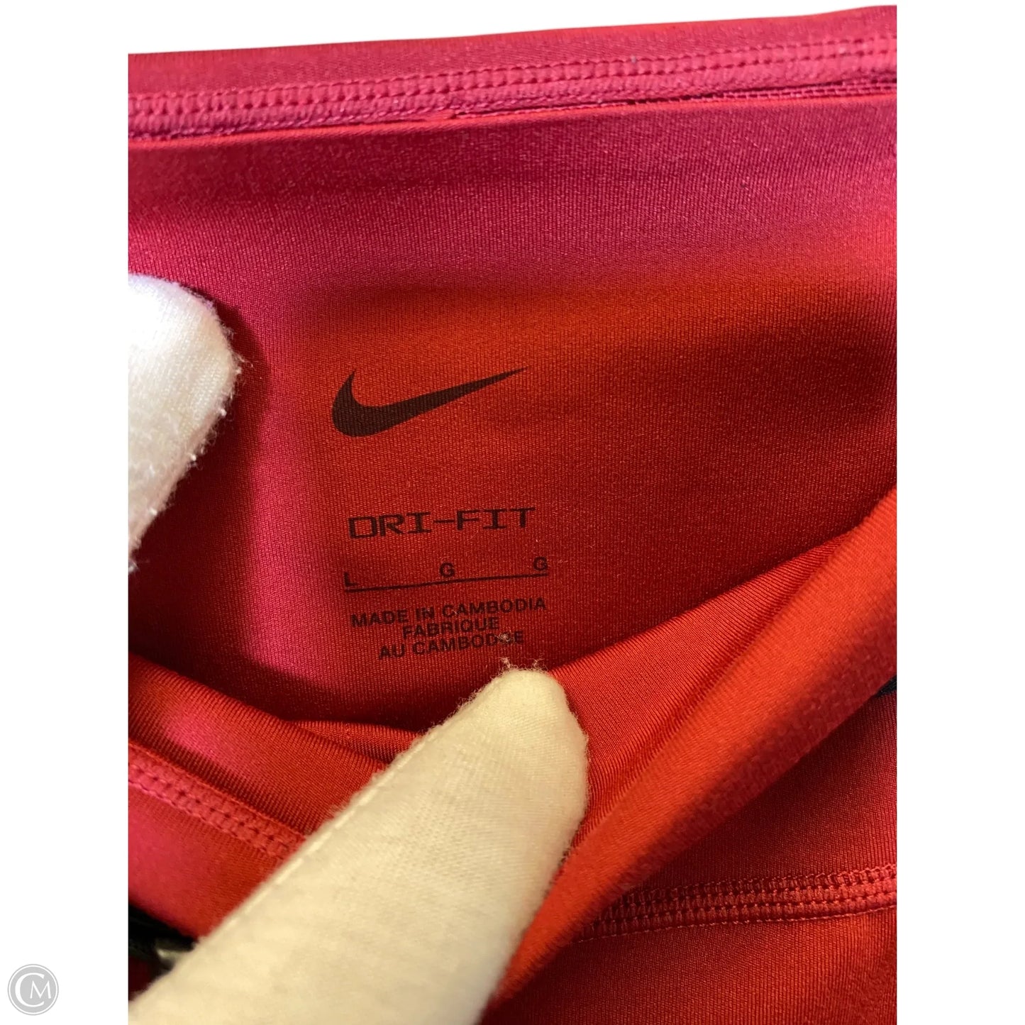 Athletic Leggings By Nike In Red, Size: L