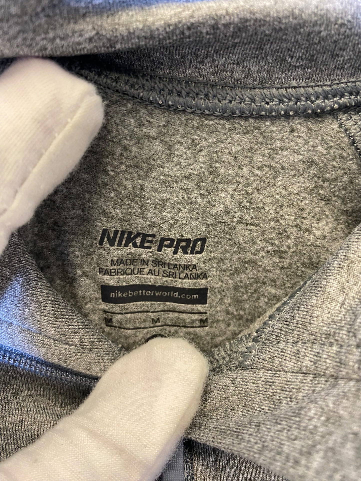 Athletic Jacket By Nike Apparel In Grey, Size: M