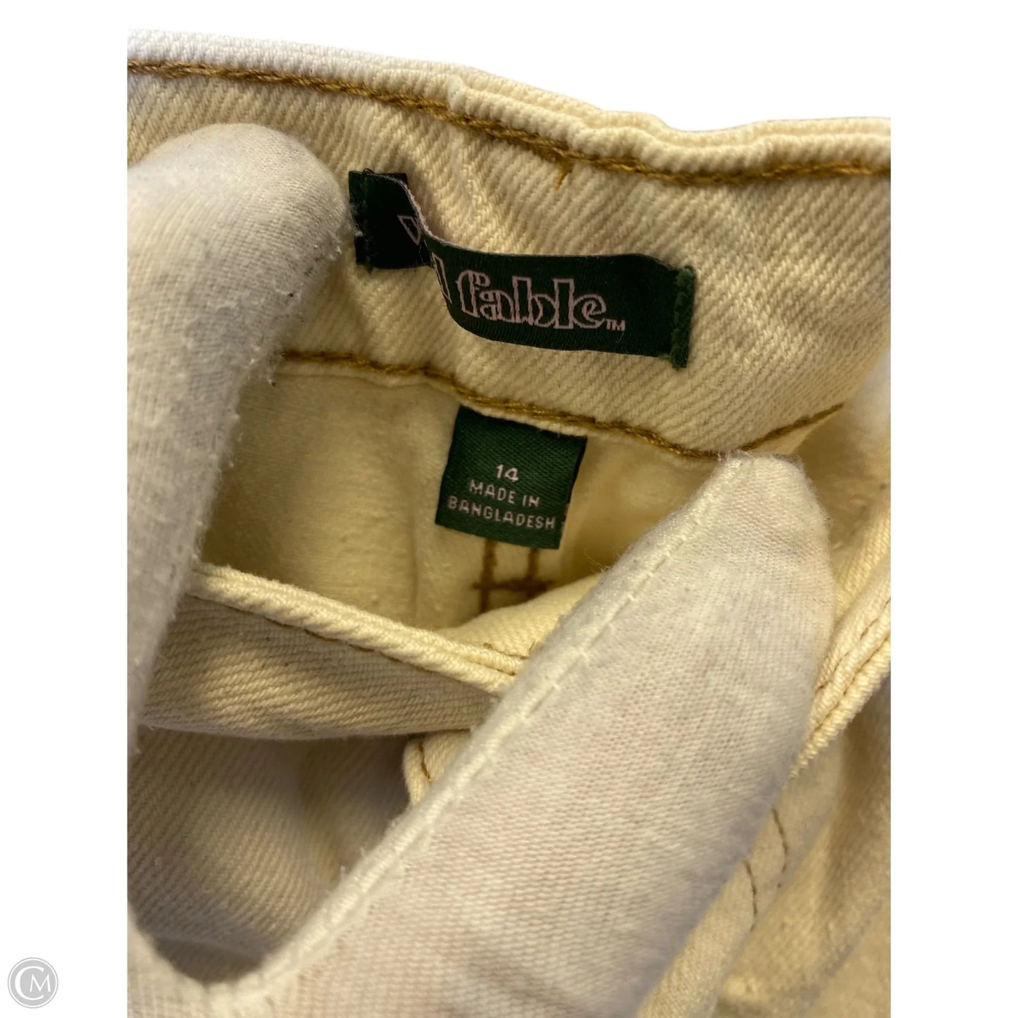 Jeans Straight By Wild Fable In Cream, Size: 14