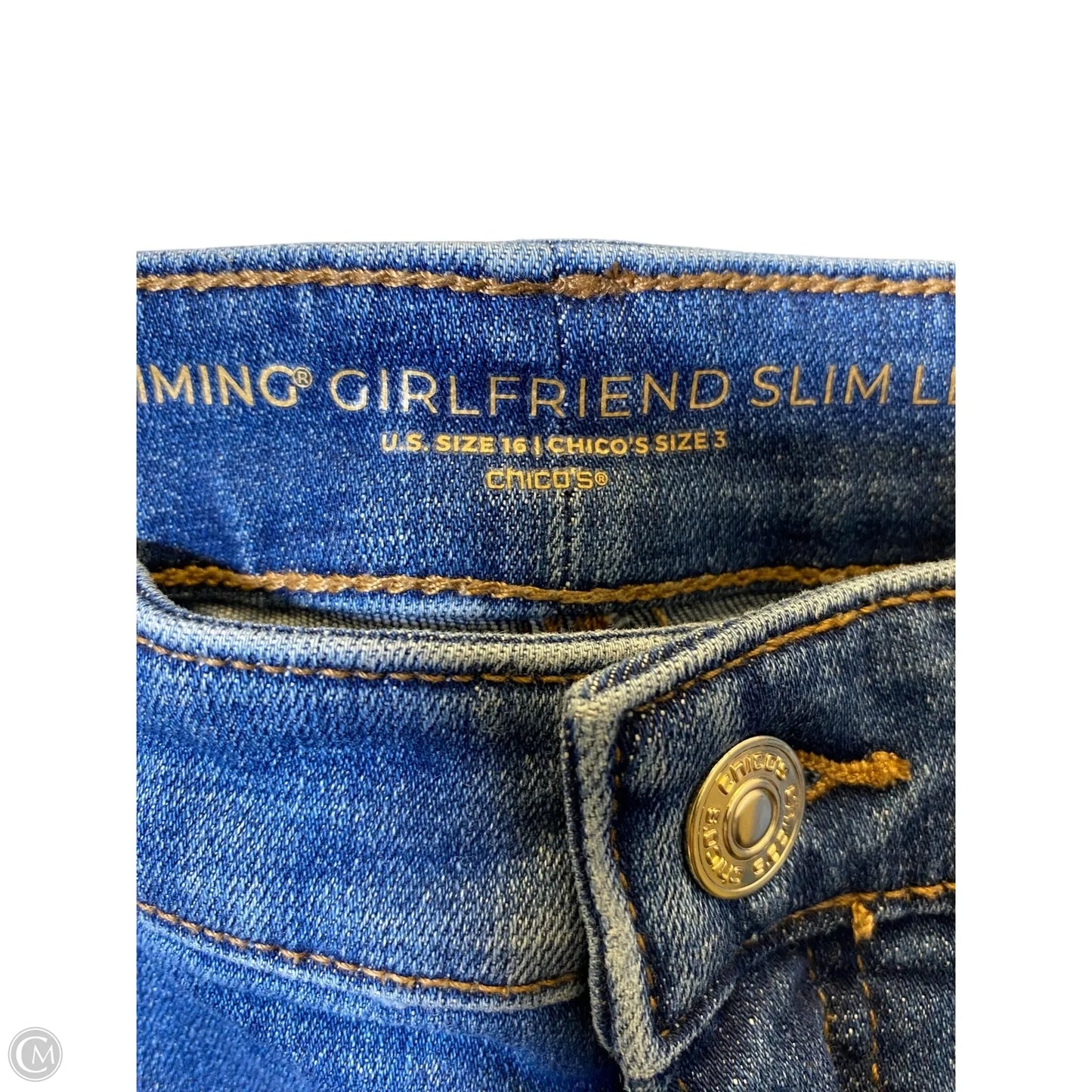 Capris By Chicos In Blue Denim, Size: 16