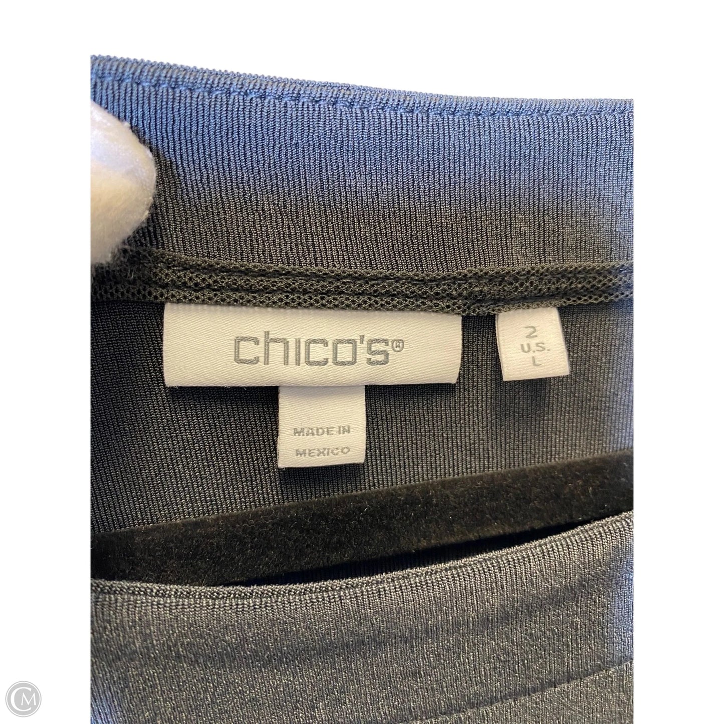 Top 3/4 Sleeve By Chicos In Grey, Size: L