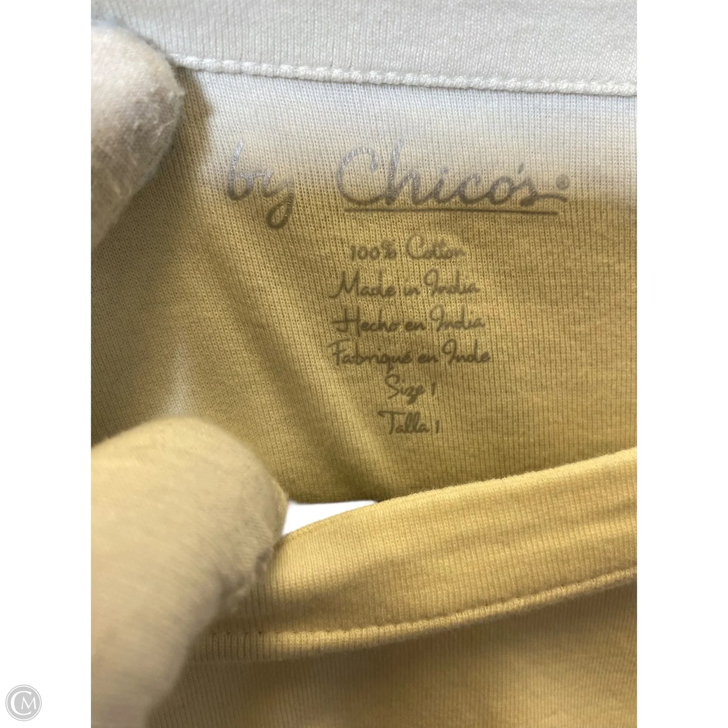 Top Long Sleeve By Chicos In Cream, Size: M