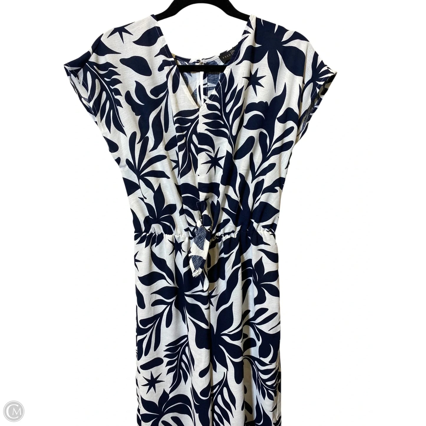 Jumpsuit By Fred David In Blue & White, Size: S