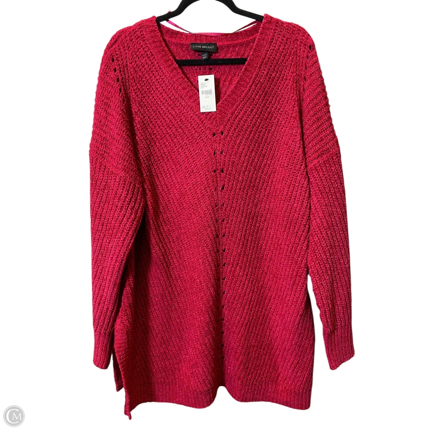 Sweater By Lane Bryant In Red, Size: 3x