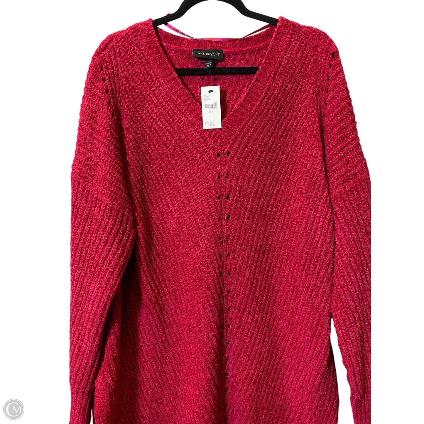 Sweater By Lane Bryant In Red, Size: 3x