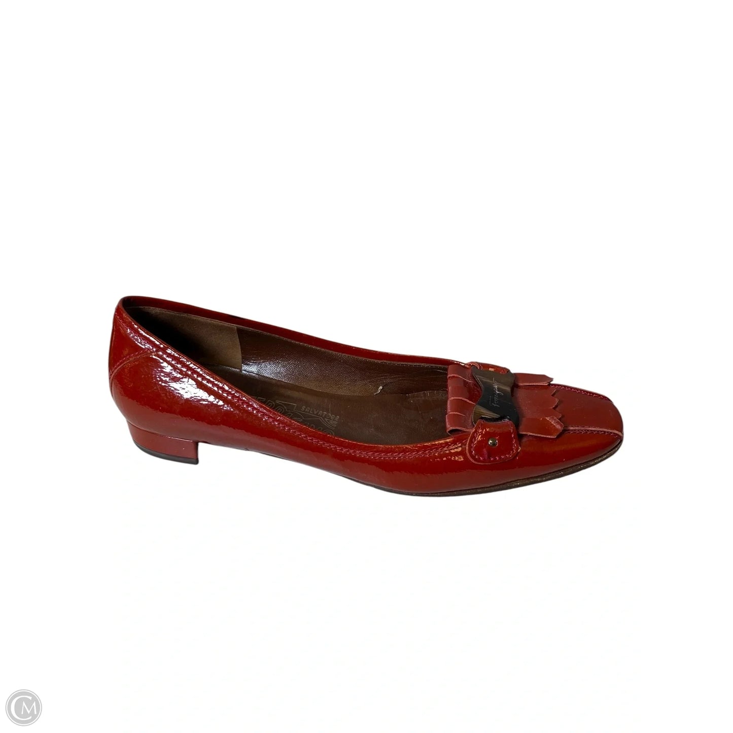 Shoes Luxury Designer By Ferragamo In Red, Size: 8