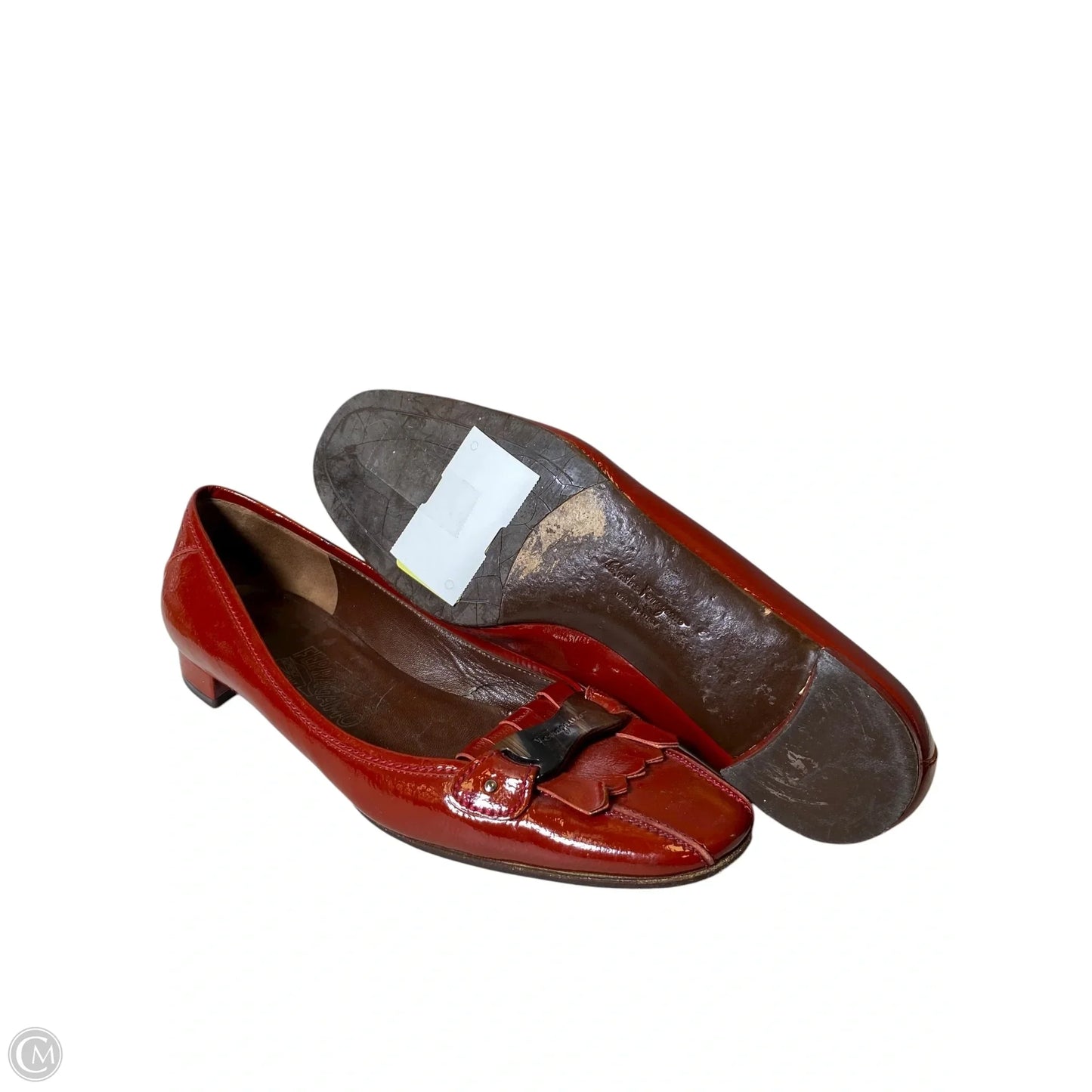 Shoes Luxury Designer By Ferragamo In Red, Size: 8