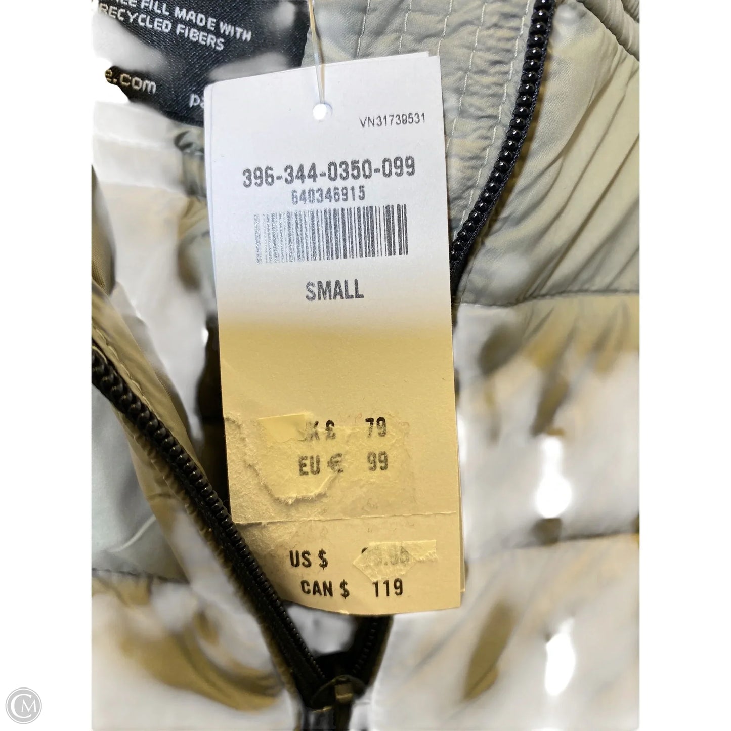 Jacket Puffer & Quilted By Hollister In Beige, Size: S