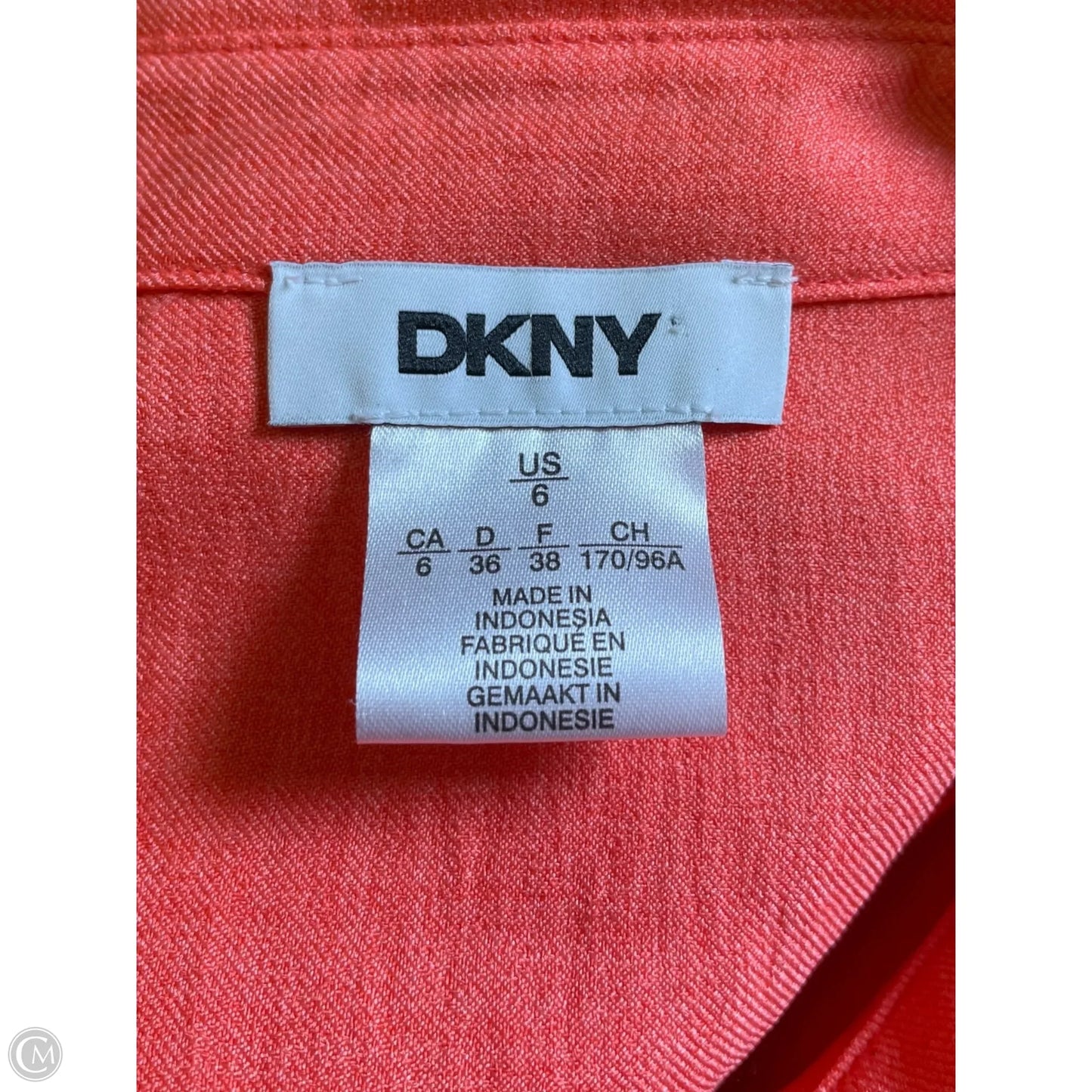 Dress Casual Short By Dkny In Orange, Size: S