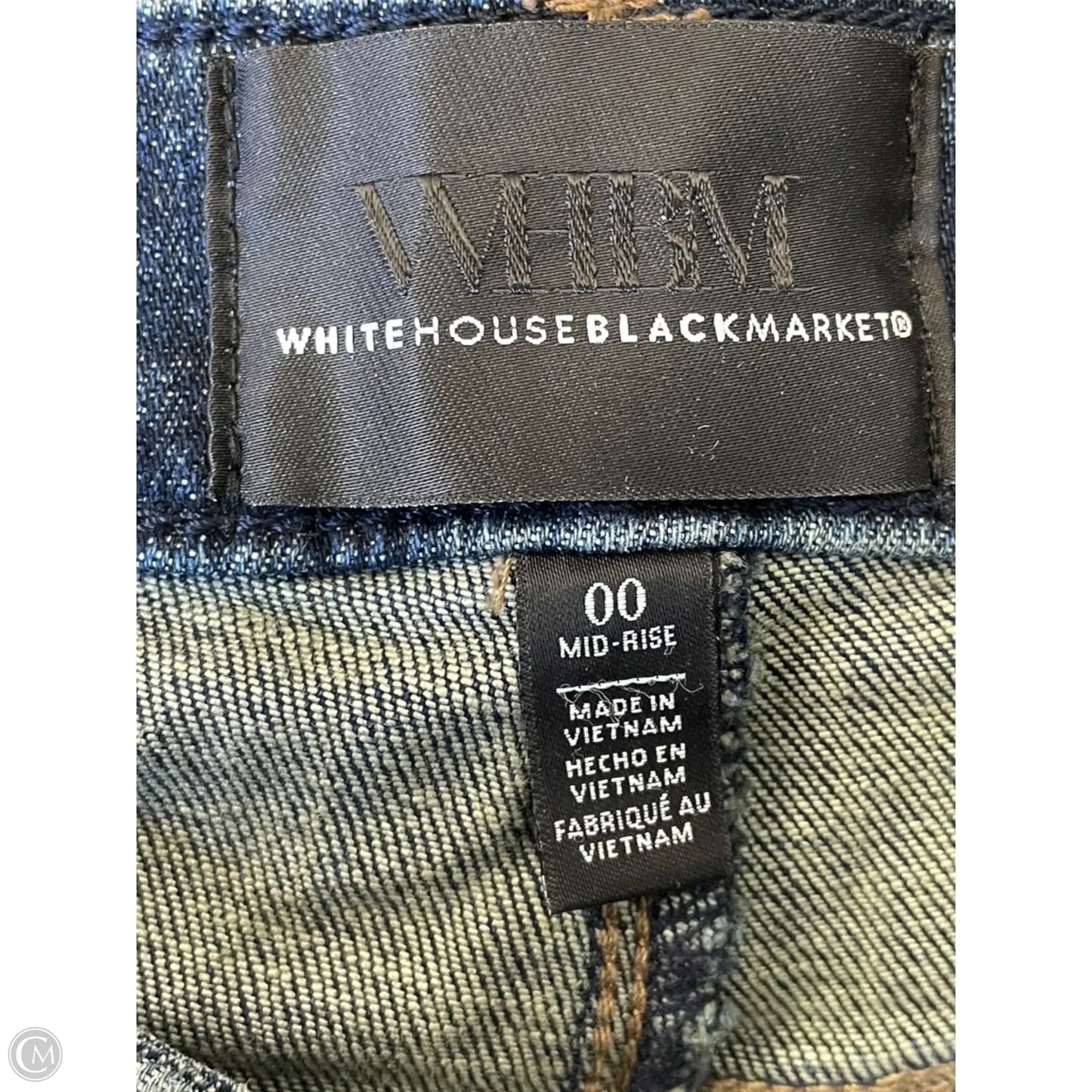 Jeans Straight By White House Black Market In Blue Denim, Size: 0