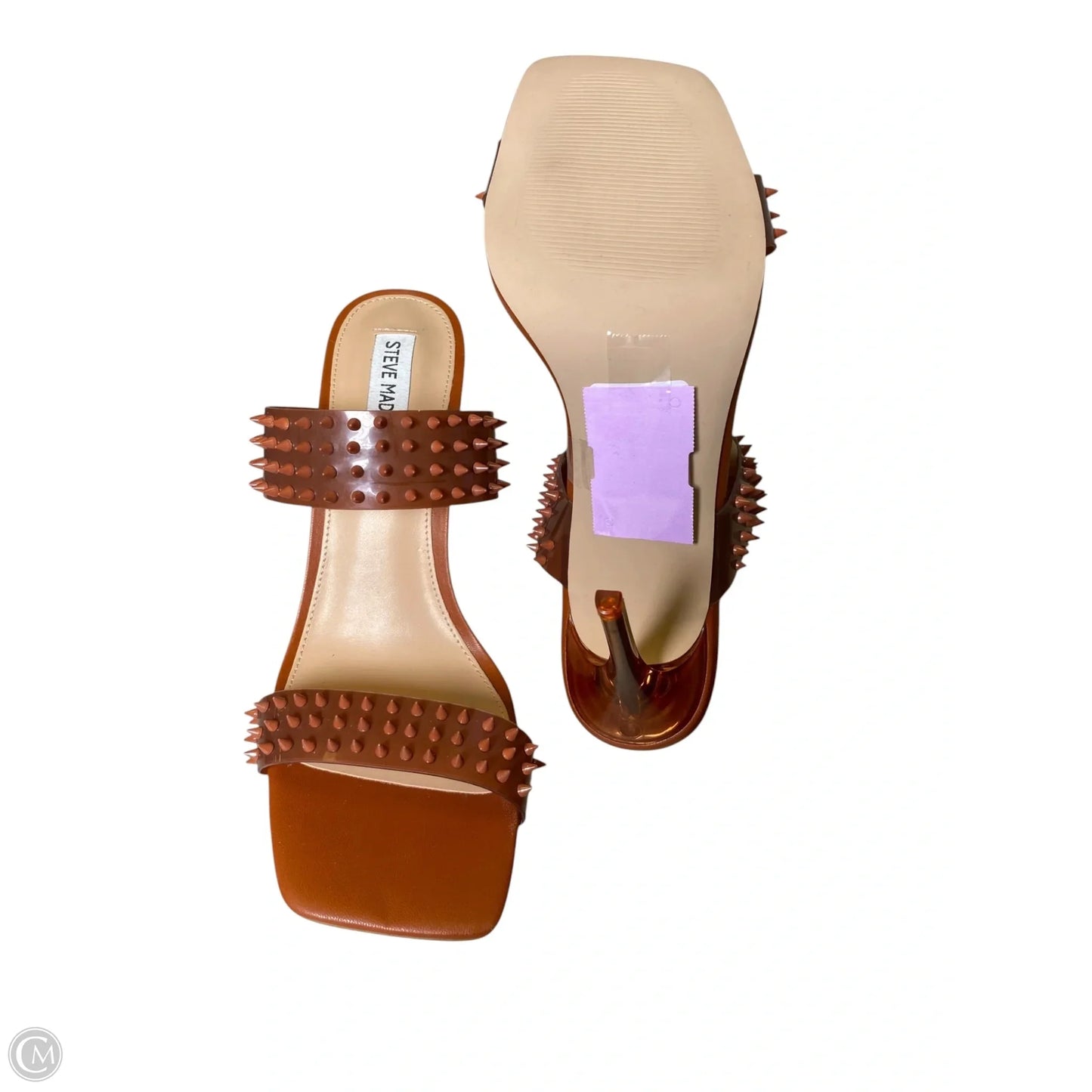 Sandals Heels Stiletto By Steve Madden In Brown, Size: 10