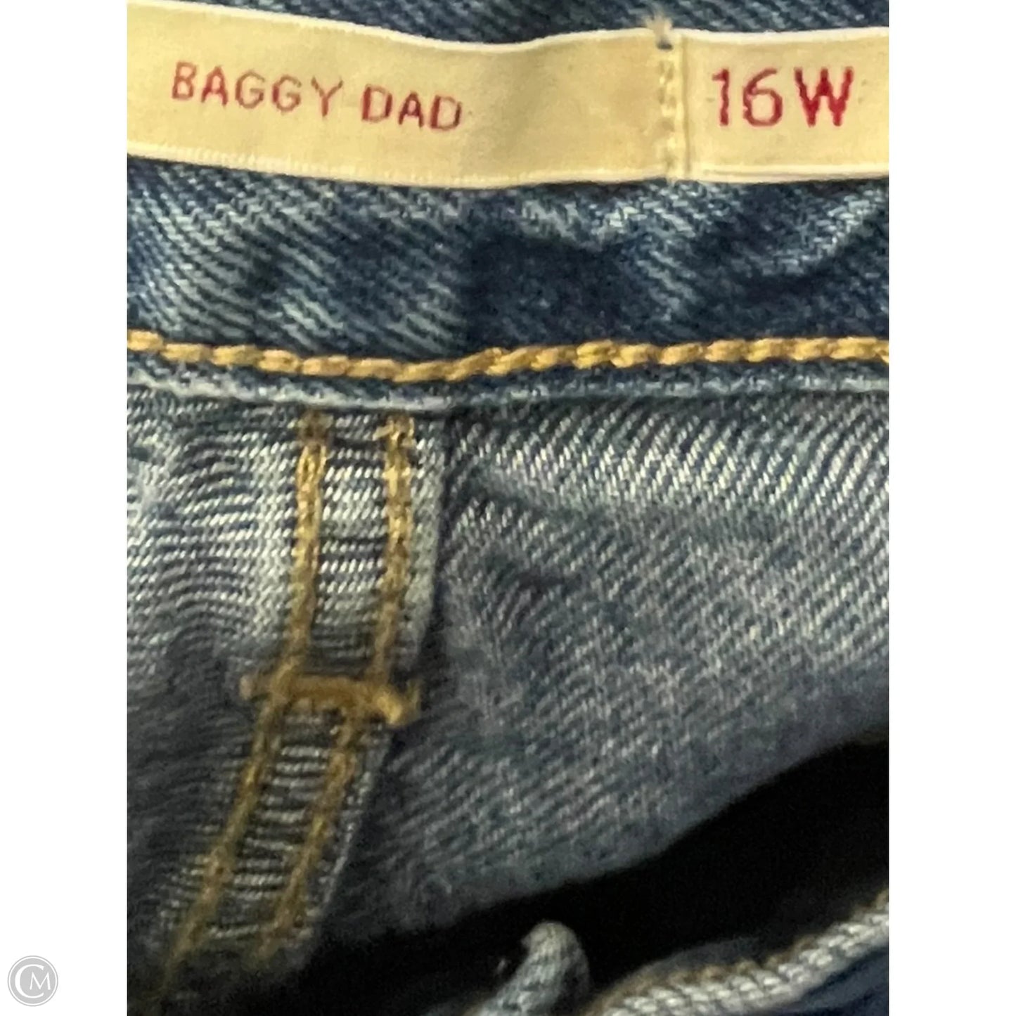 Jeans Straight By Levis In Blue Denim, Size: 16