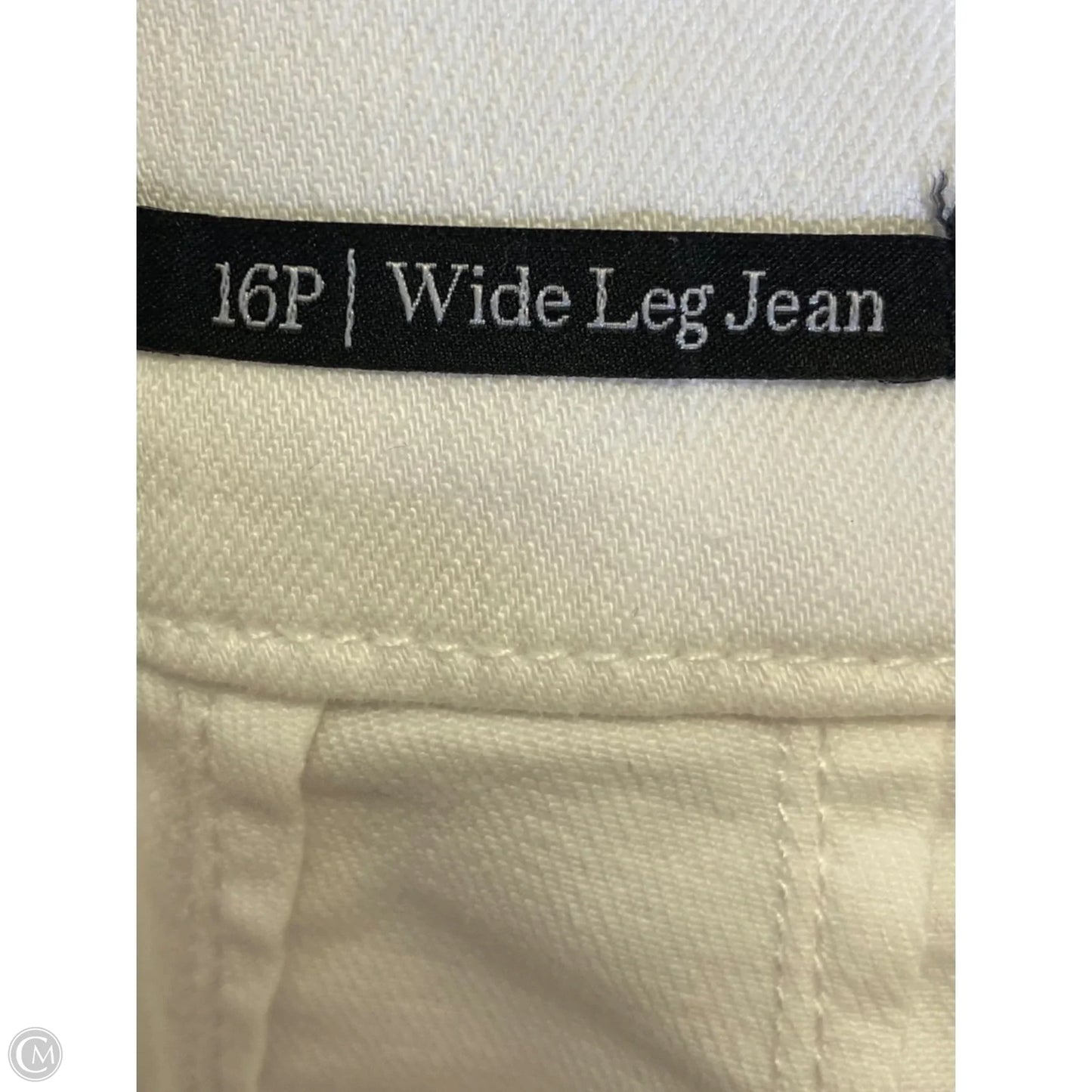 Jeans Straight By Talbots In White Denim, Size: 16