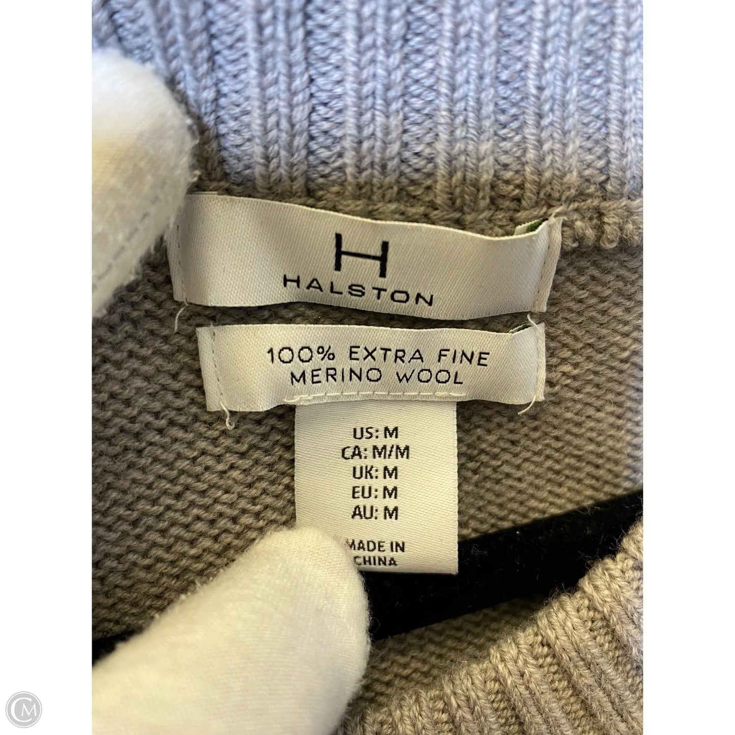 Sweater Designer By Halston In Grey, Size: M