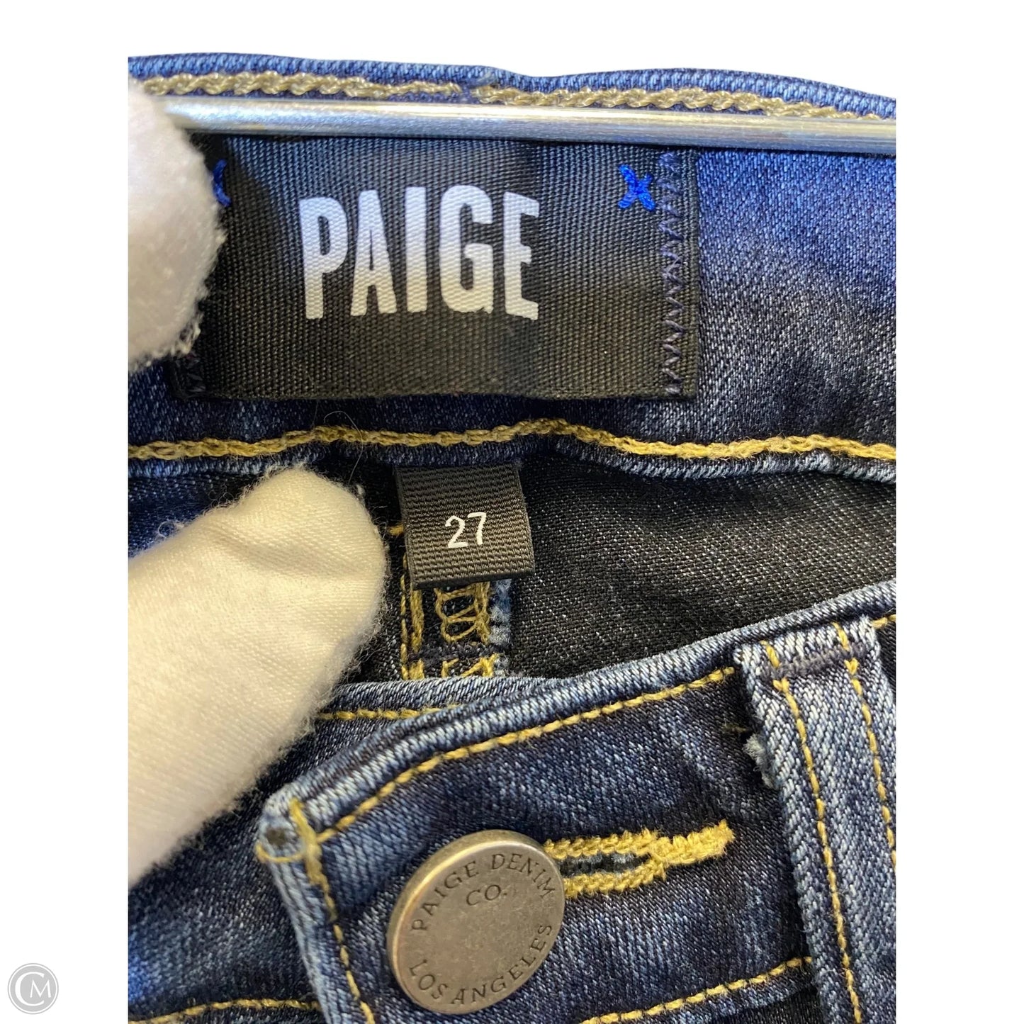 Jeans Skinny By Paige In Blue Denim, Size: 4