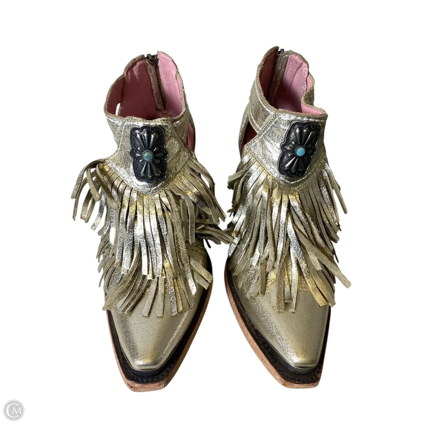 Boots Western By Clothes Mentor In Gold, Size: 6.5