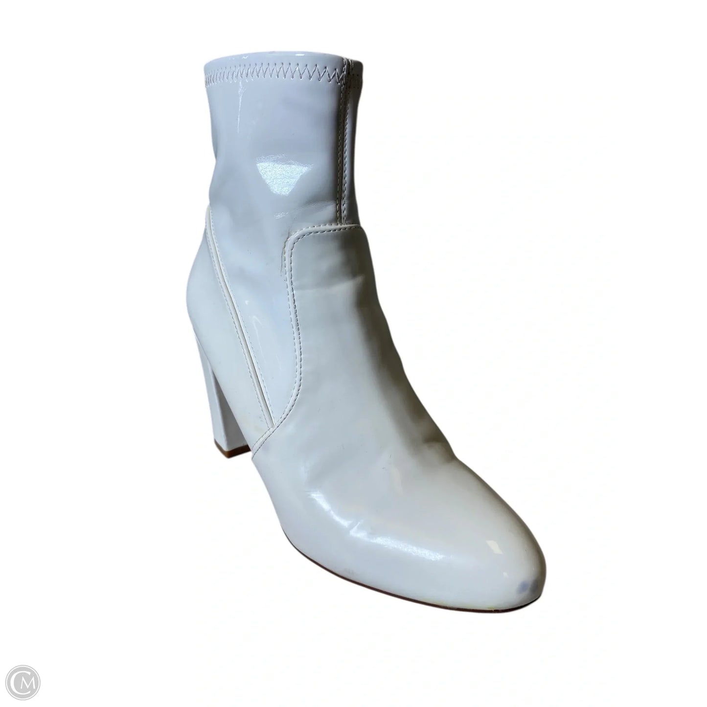 Boots Ankle Heels By Steve Madden In White, Size: 7