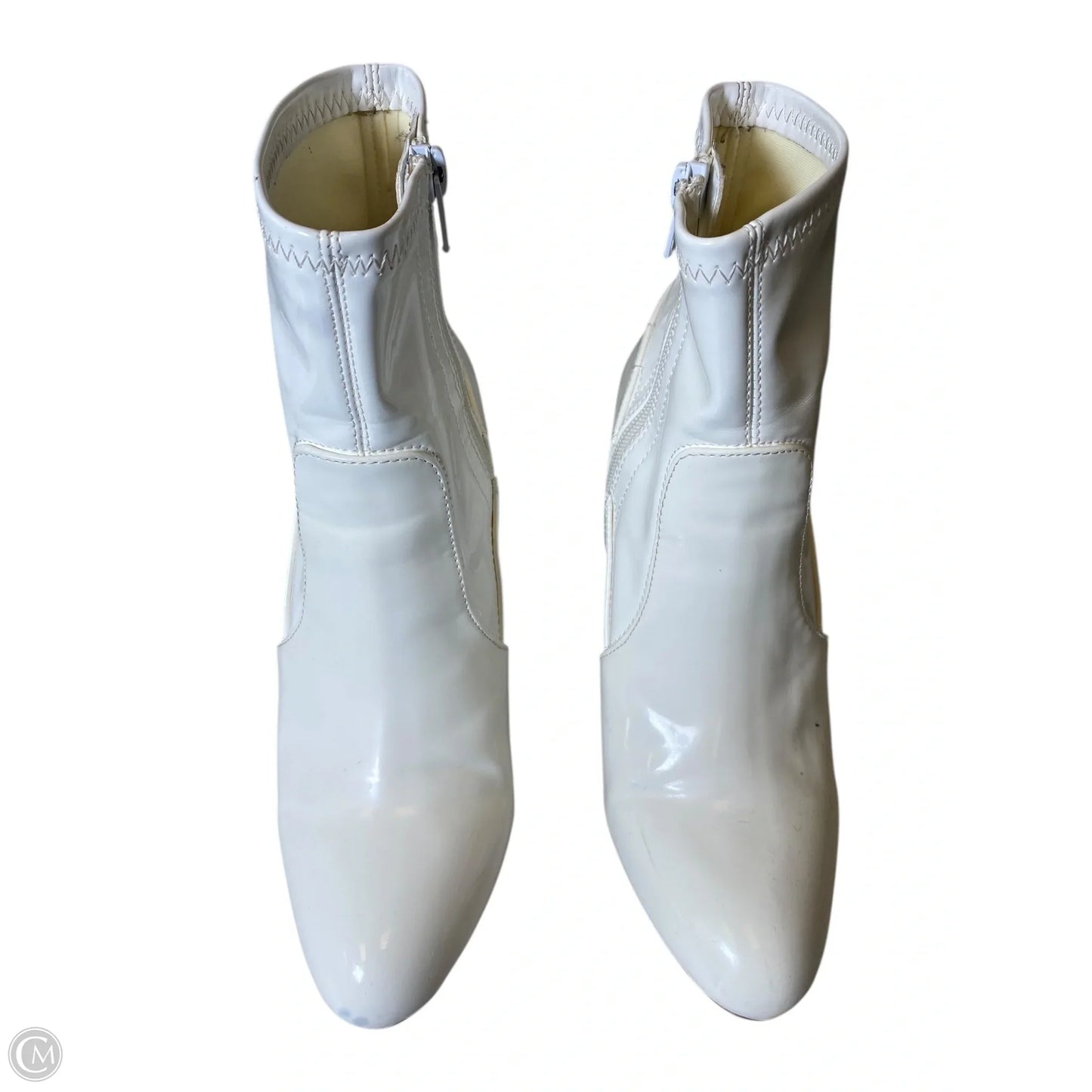 Boots Ankle Heels By Steve Madden In White, Size: 7