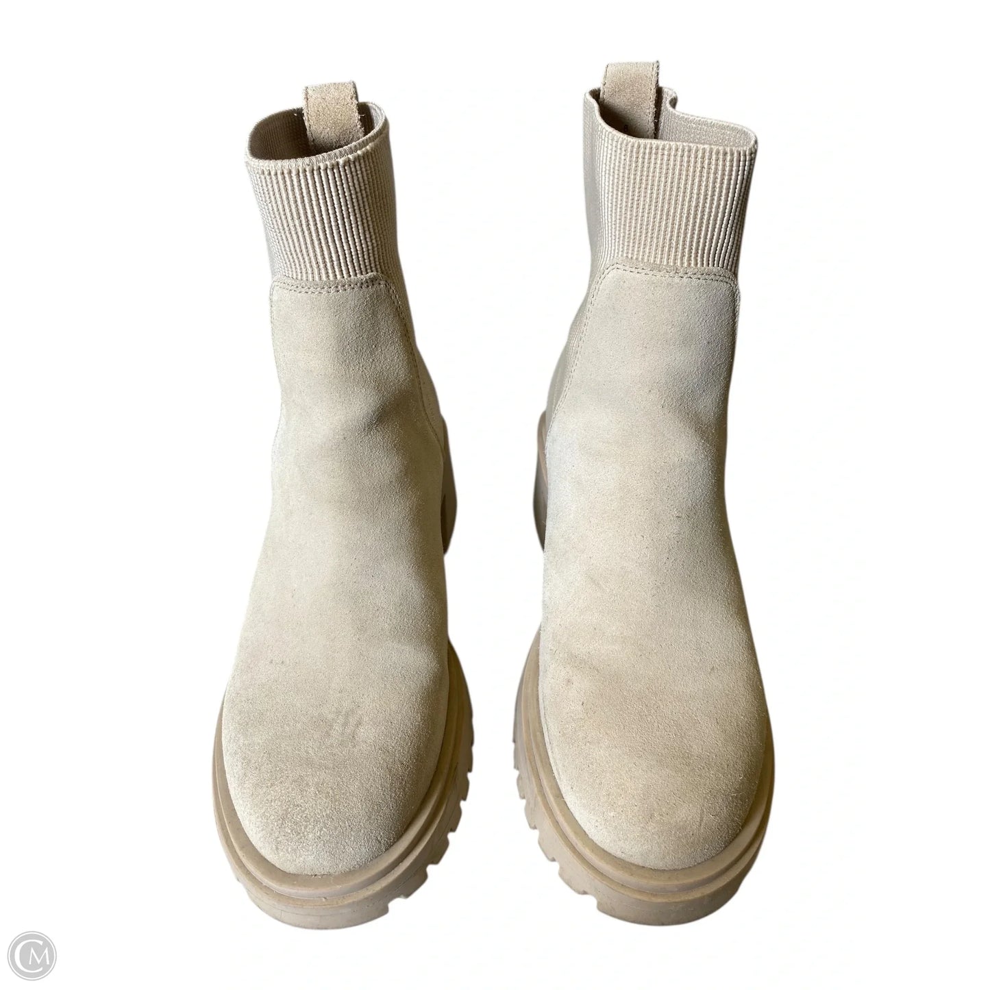 Boots Ankle Heels By Steve Madden In Tan, Size: 8