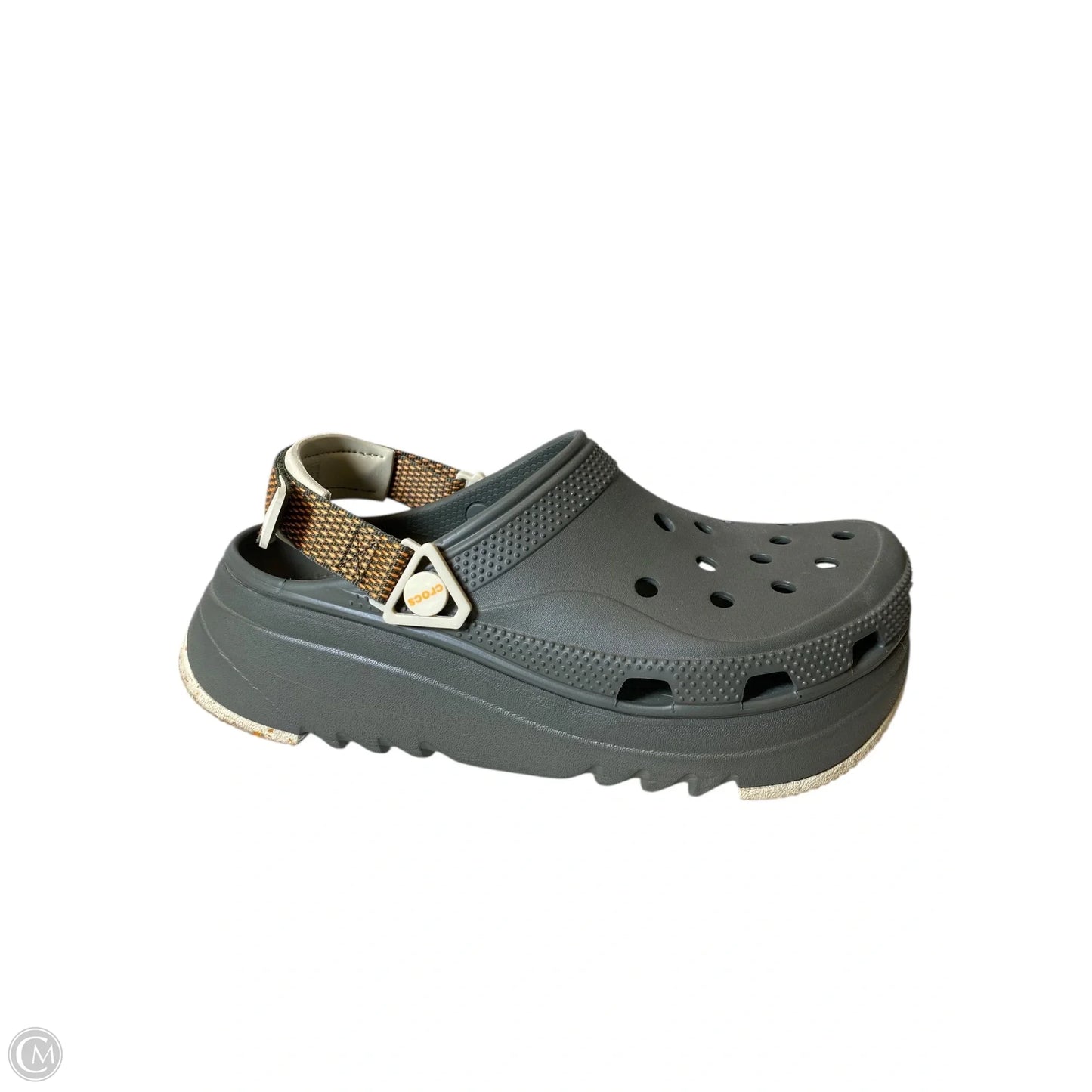 Sandals Heels Platform By Crocs In Green, Size: 11